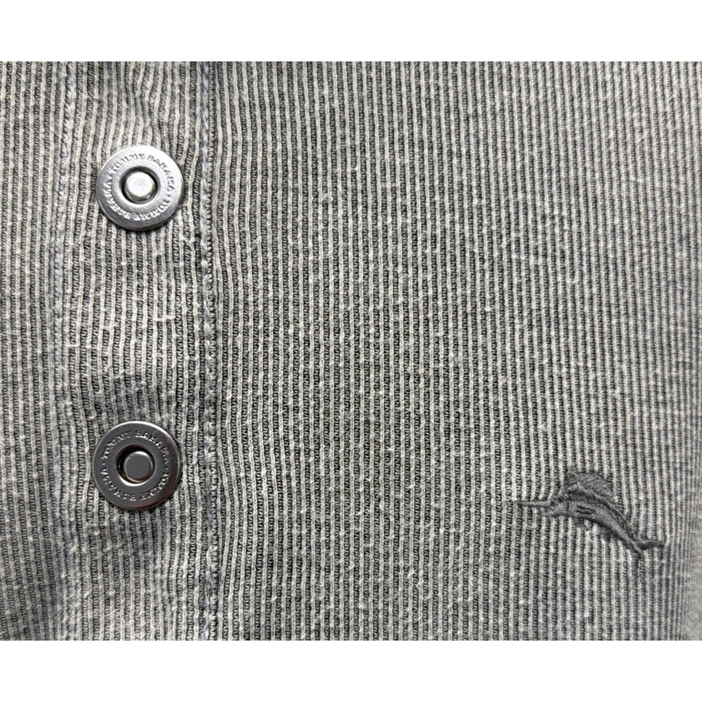 Tommy Bahama 1/4 Snap Men's Large Sweater Mock Neck Soft Pullover Gray Henley