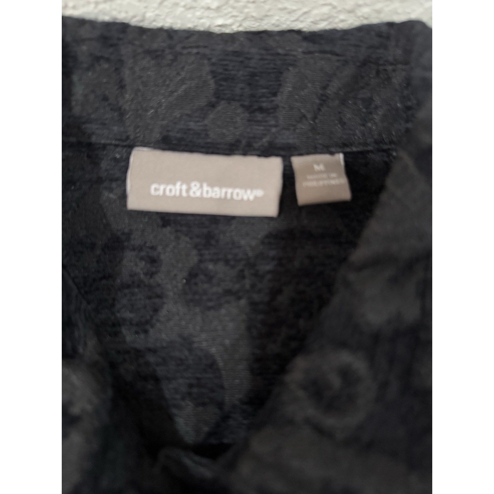 Croft & Barrow Brushed Corduroy Blazer Jacket Women's Large Black