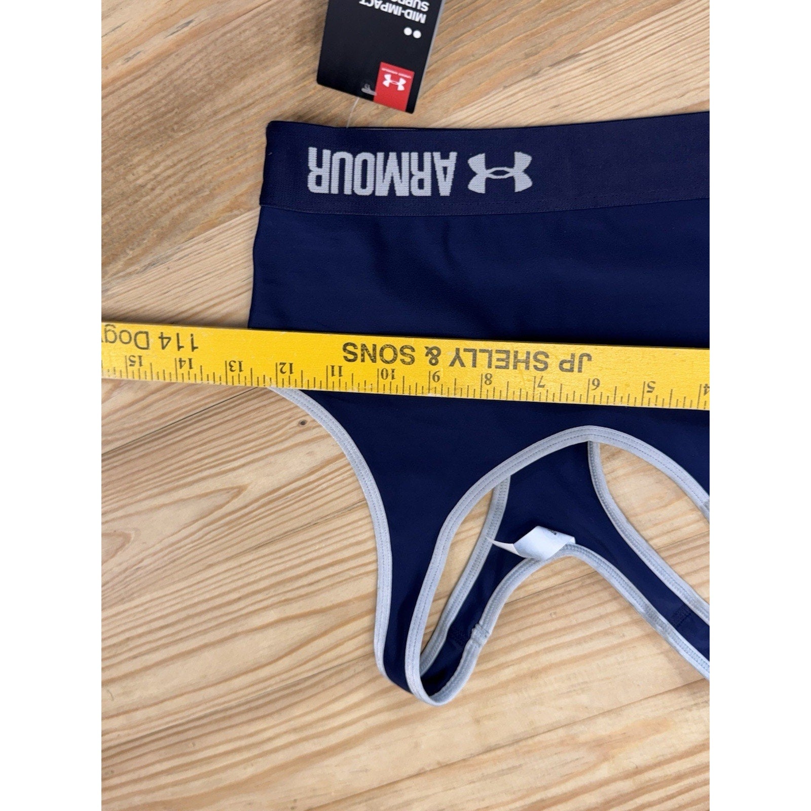 Under Armour Sports Bra Navy Blue Mid Impact Compression Racerback Women’s S NWT