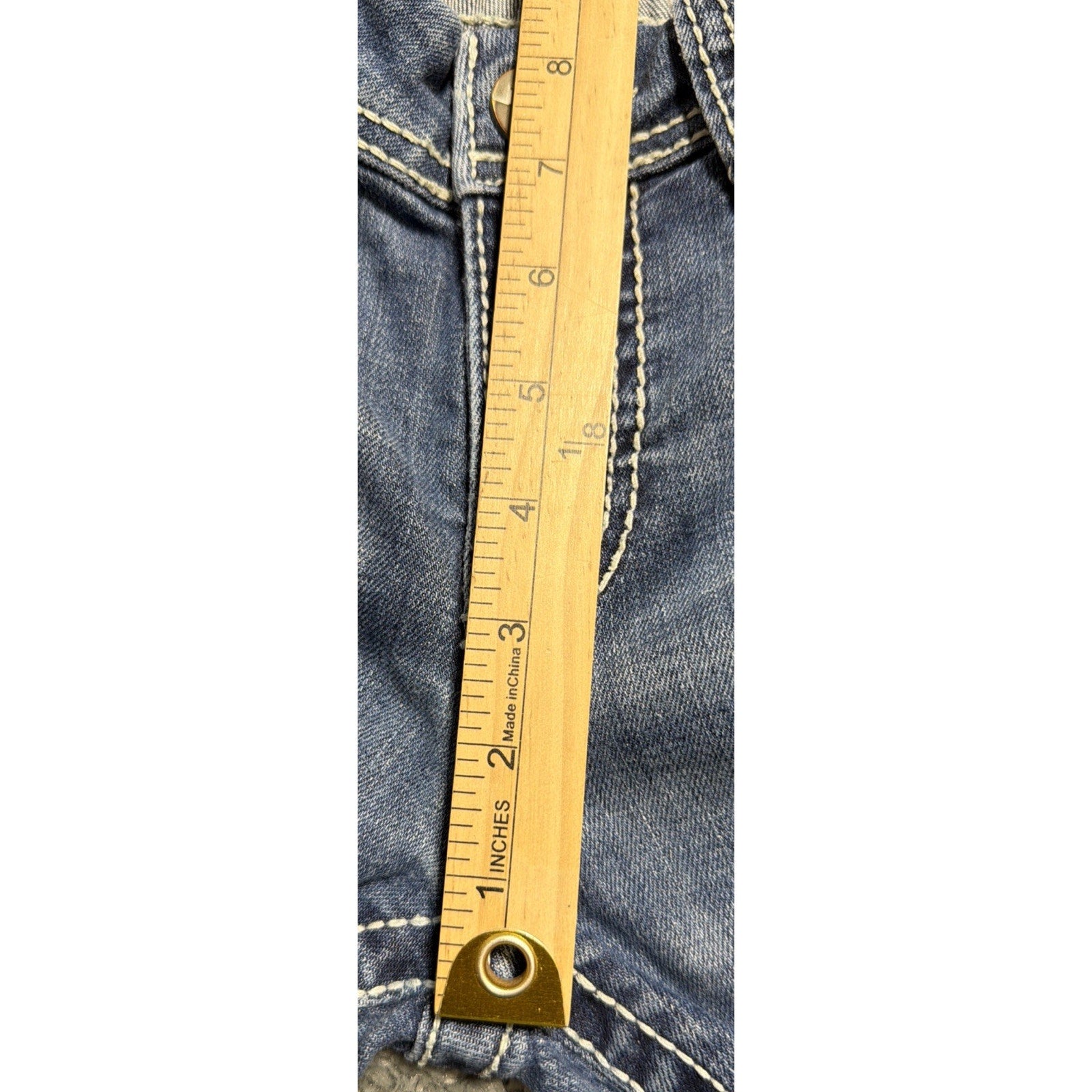BKE Harper Cropped Jeans Womens Size 27 Casual Western Straight Leg Blue Denim
