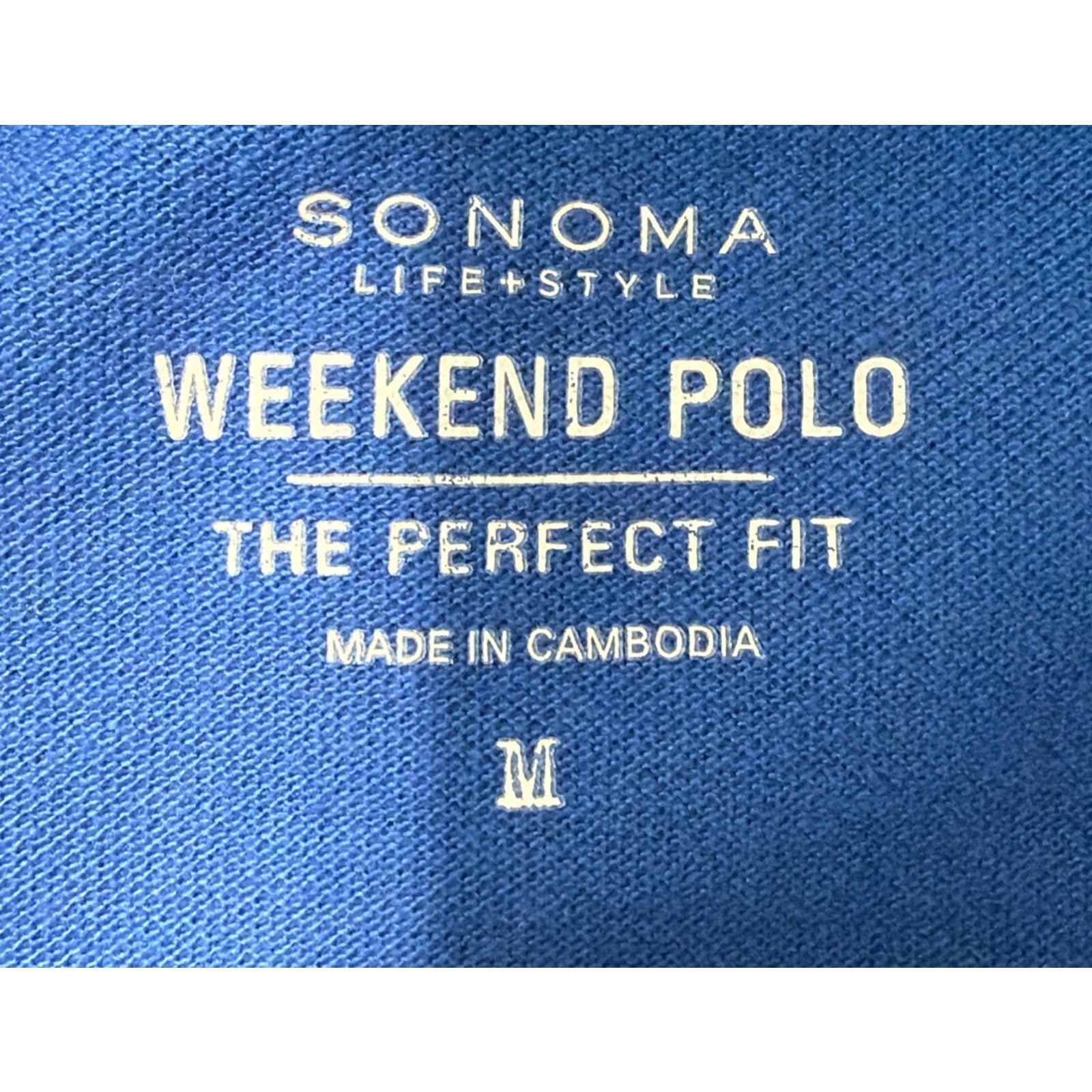 Sonoma Kohl's Life Style Weekend Polo, 100% Cotton, Short Sleeve, Size M NWT