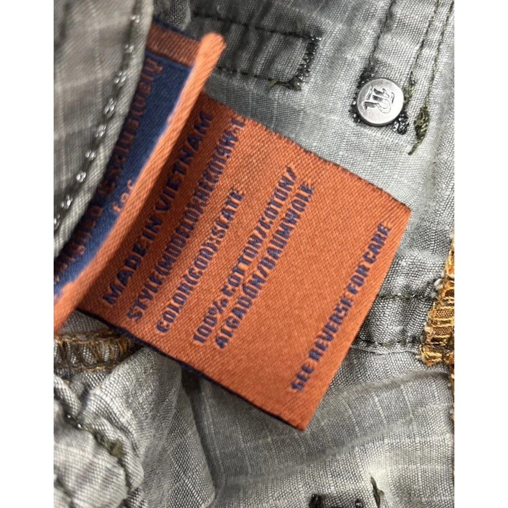 Rock Revival Jeans Cargo Capris Women 27 Green Grunge Y2K