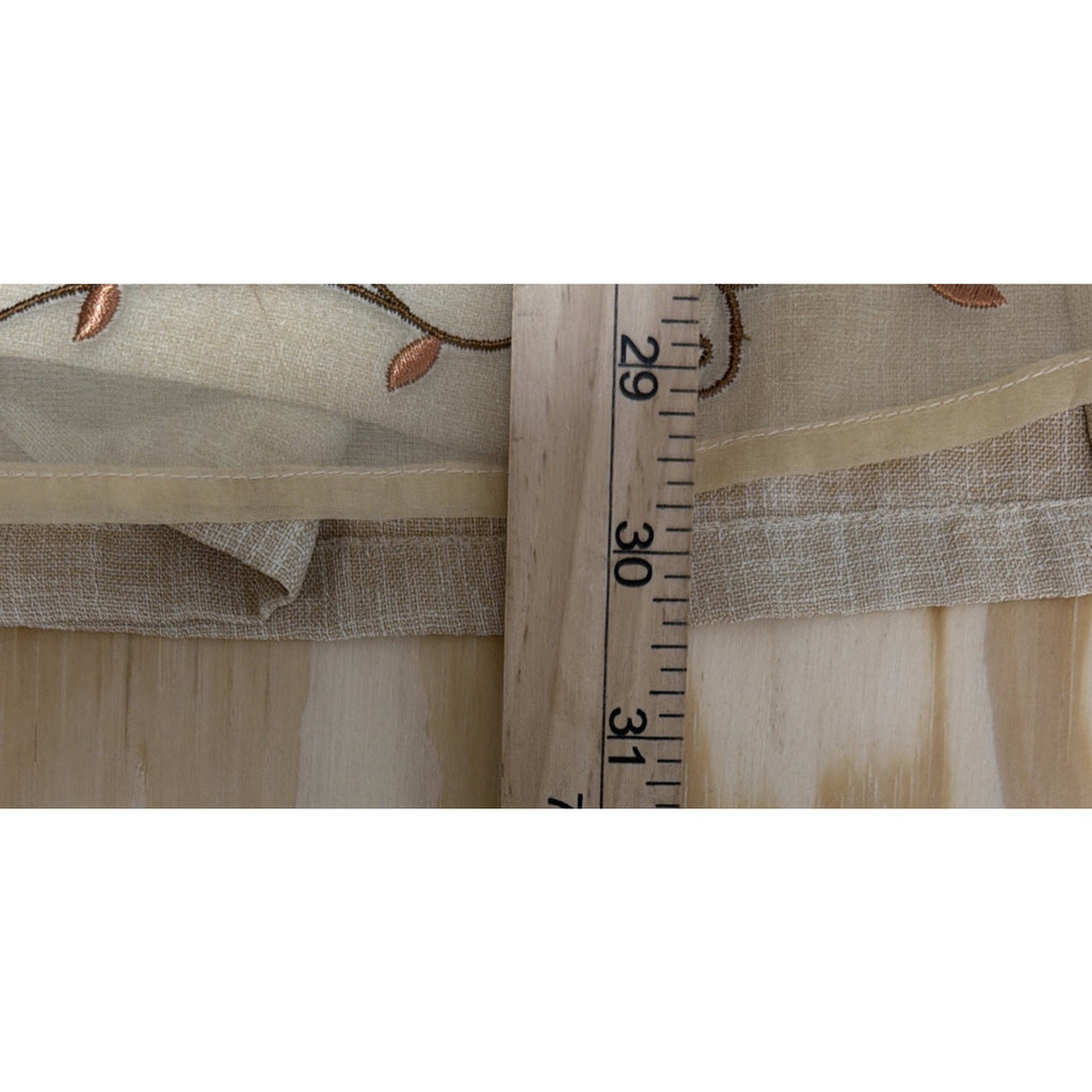 Vintage The Look Randolph Duke Women's Tunic Tan Floral Embroidered Silk Vest 16