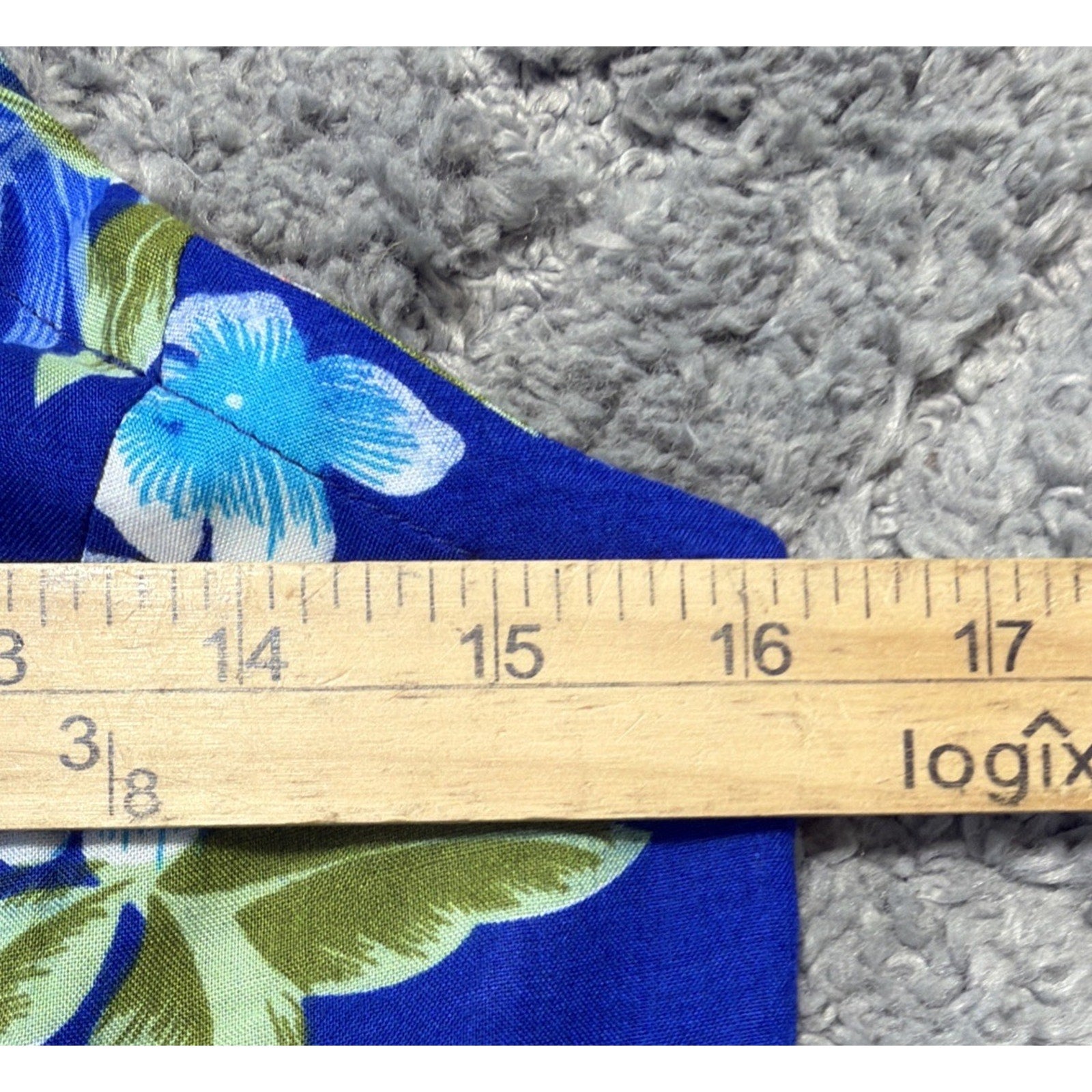 Tiki Palm Hawaiian Blue Floral Slip Dress Sundress Beach Pool Cover-up Size M