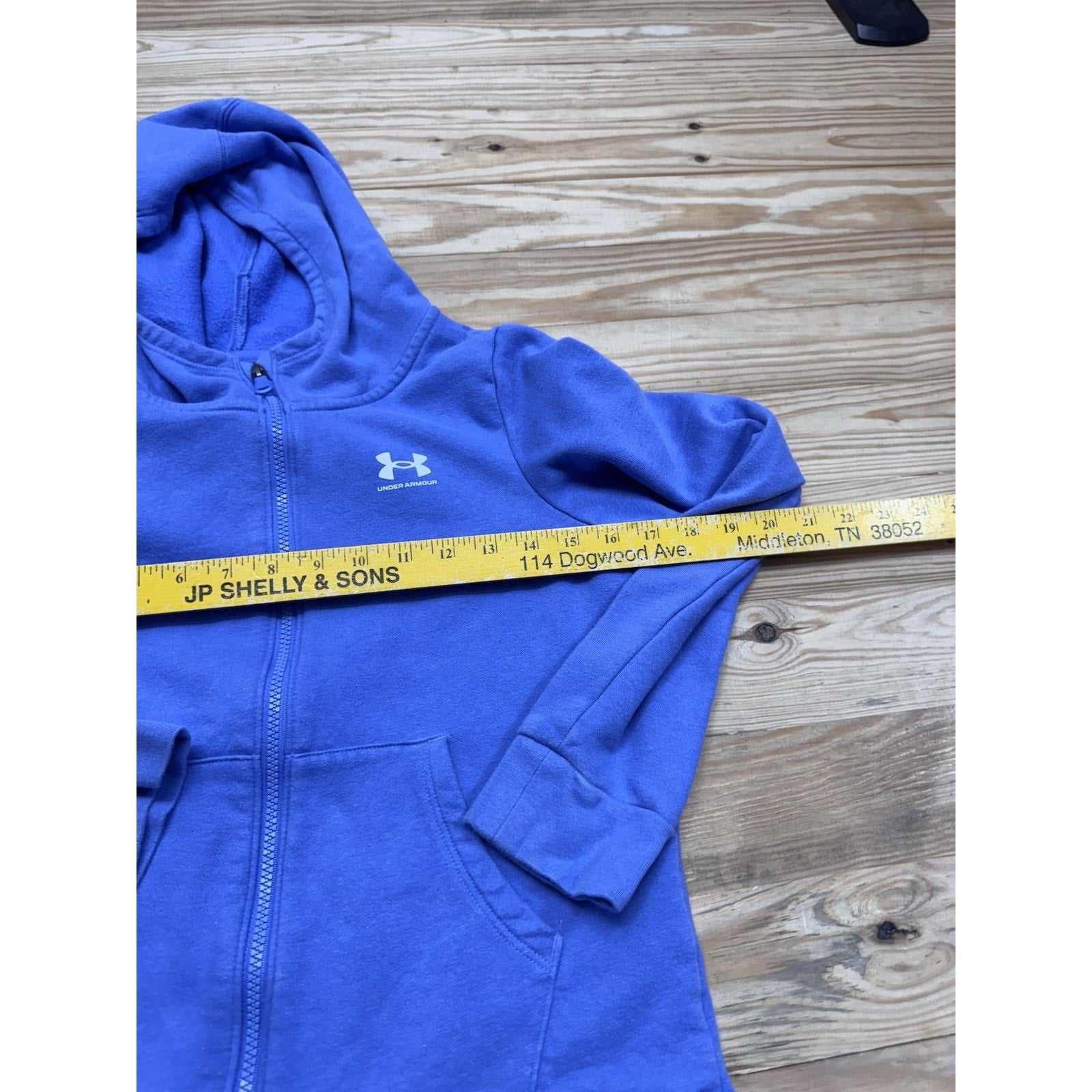 Under Armour Broke In Hoodie Purple Blue Full Zip Youth Large See Pics