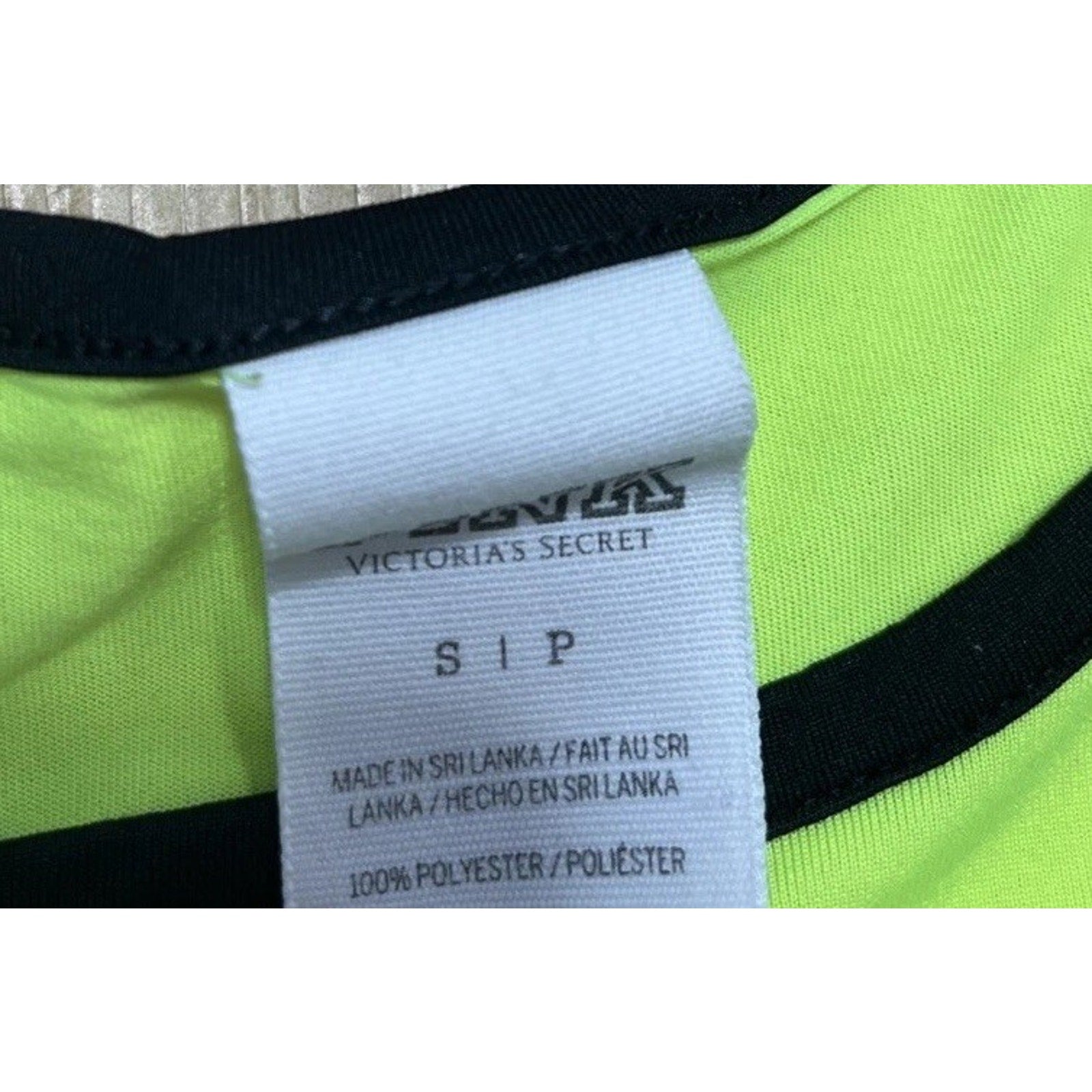 Victoria's Secret Neon Green Racerback Tank Top With Dog Small Polyester