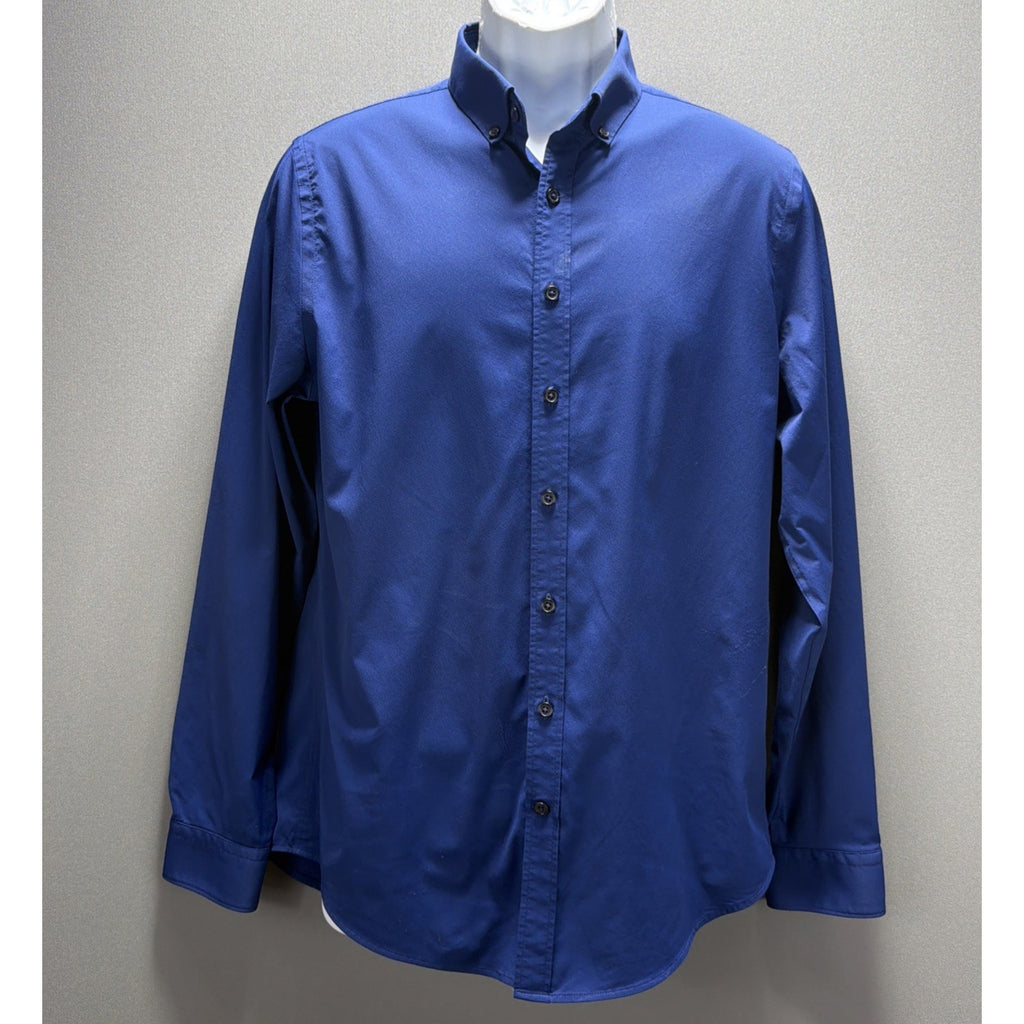 EXPRESS Mens Size Medium Performance Dress Shirt Slim Moisture Wicking Stretch