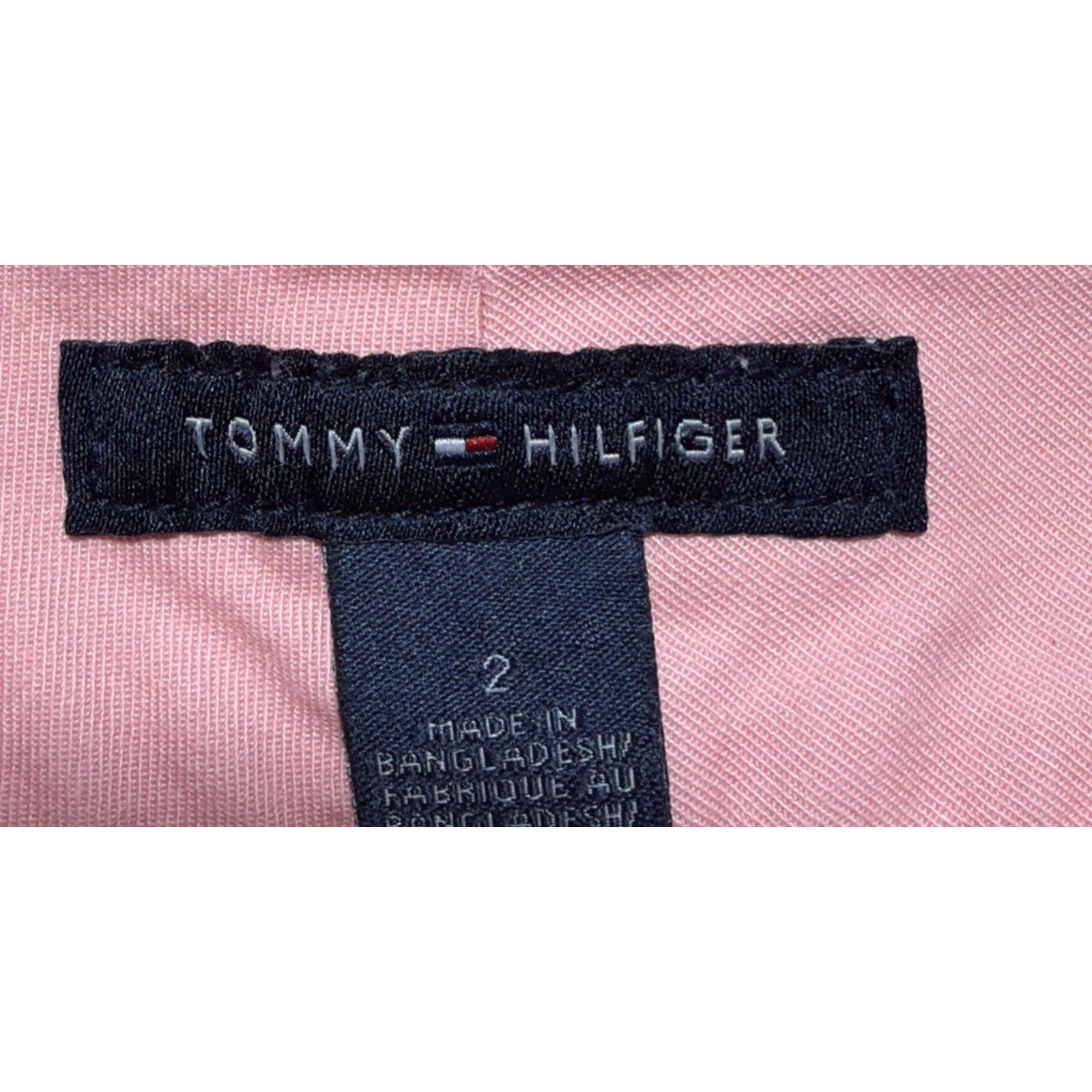 Tommy Hilfiger Pink Twill Chino A-Line Skirt Size 2 Golf Casual Beach