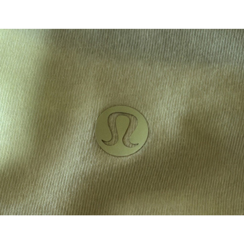 Lululemon Womens Yellow Cropped T Shirt Short Sleeve Relaxed Pima Cotton Tee
