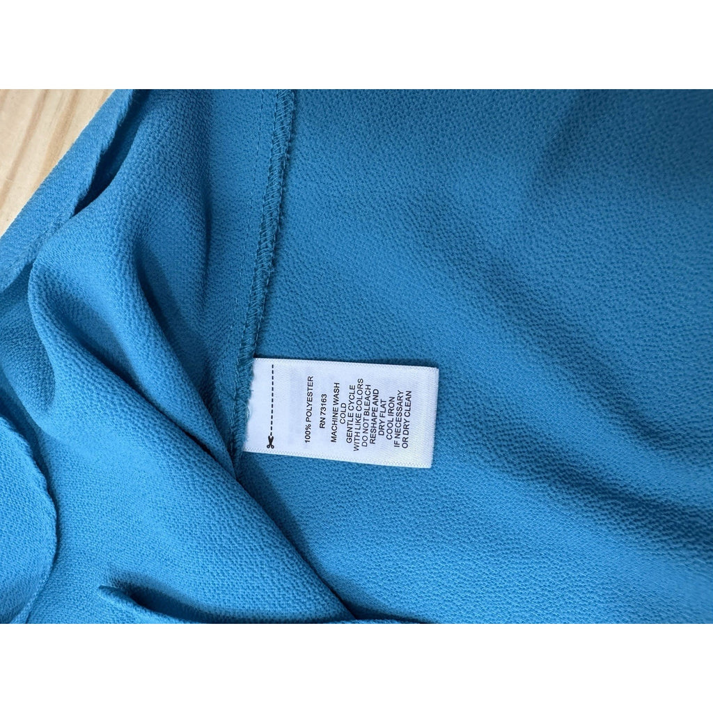 Spense Women’s M Aquamarine W/Black Buttons Tank Tunic Blouse