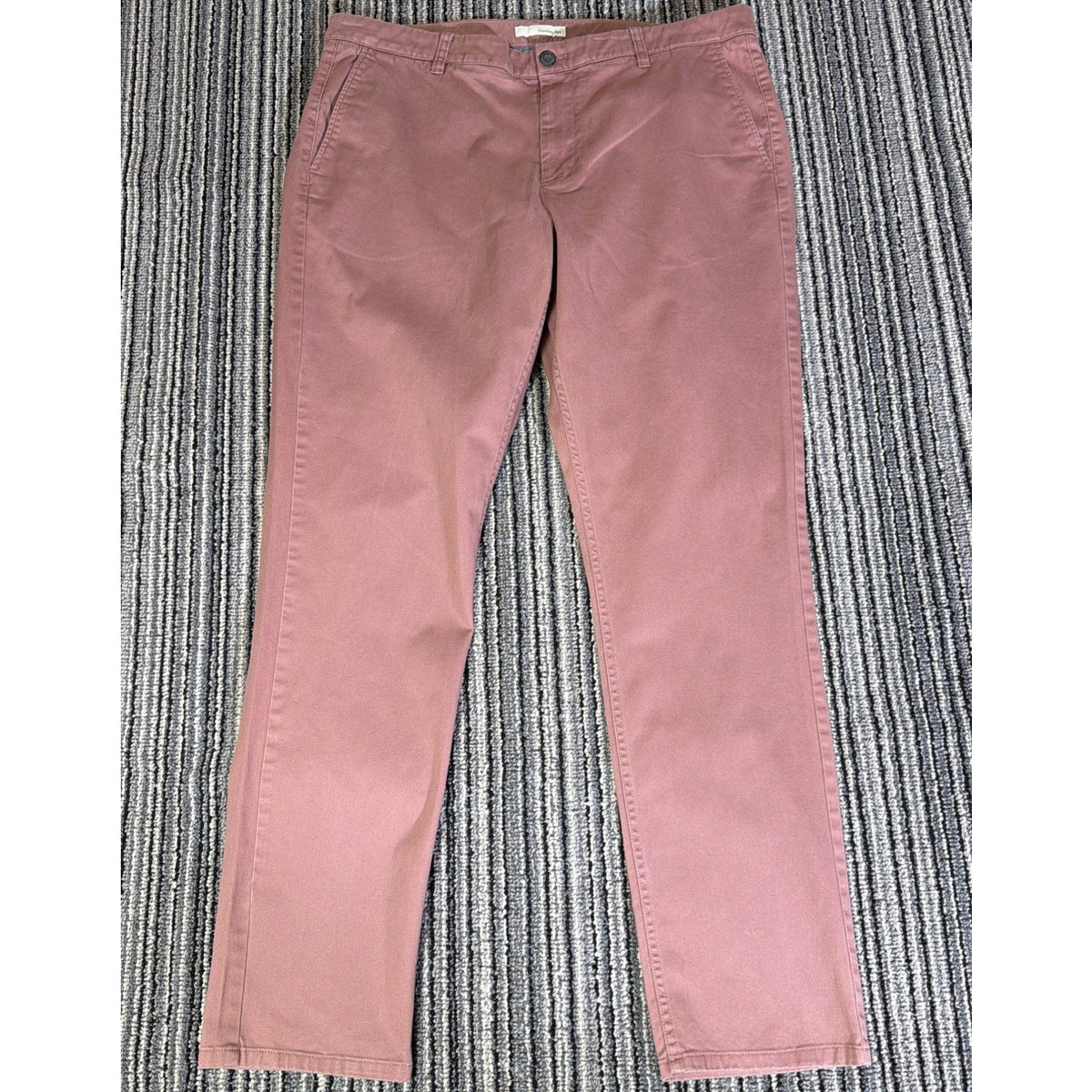Hawker Rye Essential Wash Slim Chino Pants Men's 38x34 Mauve Stretch