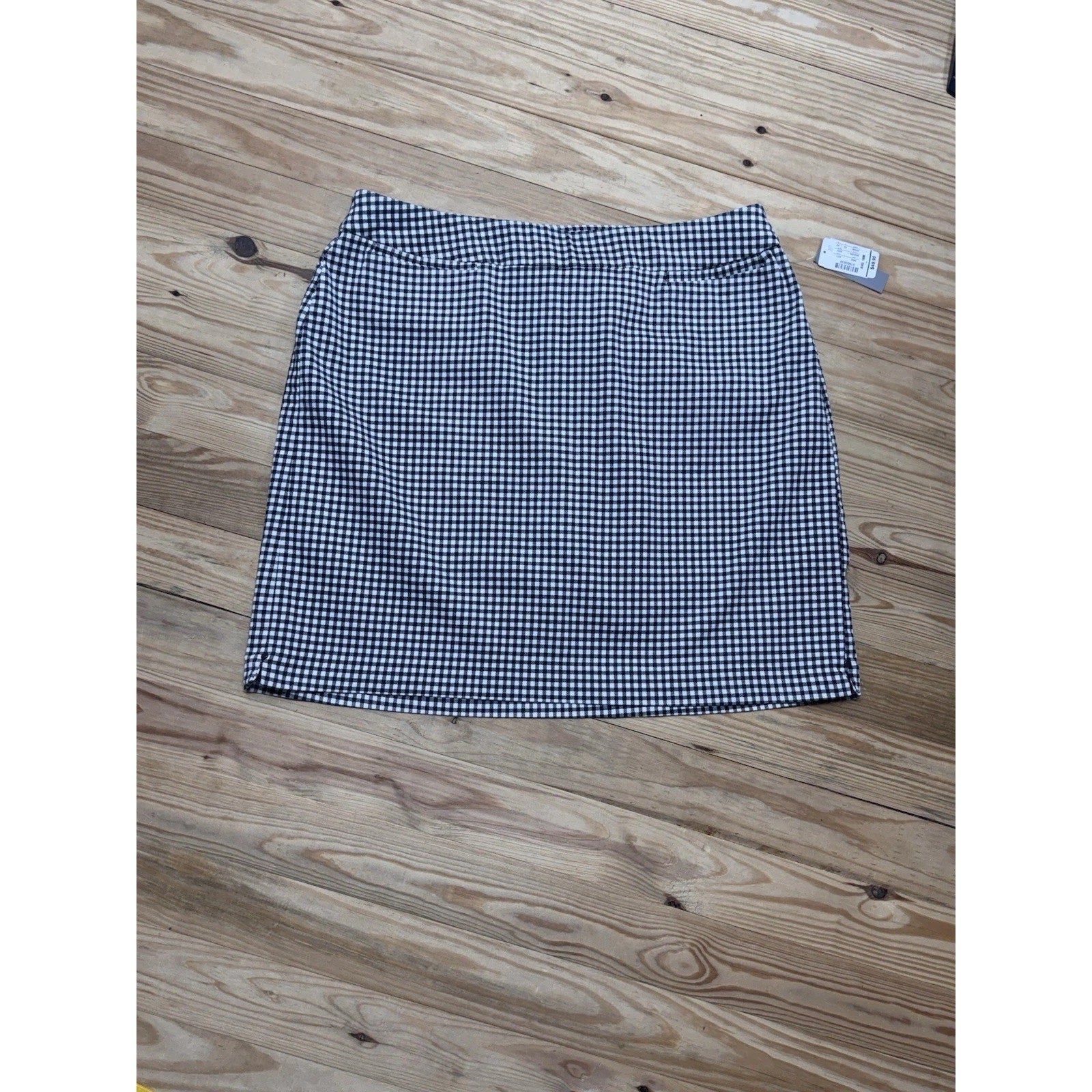 C J Banks Skort Black White Checks Women’s Size 18W Stretchy NWT