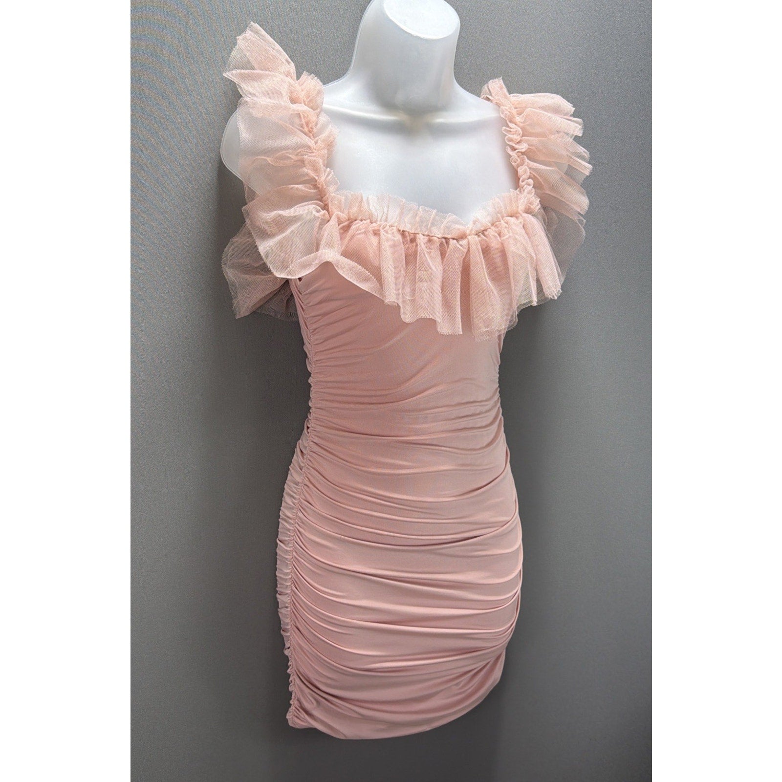 Hello Molly Pink Lace Mini Dress Size XS US 2/ AU 6