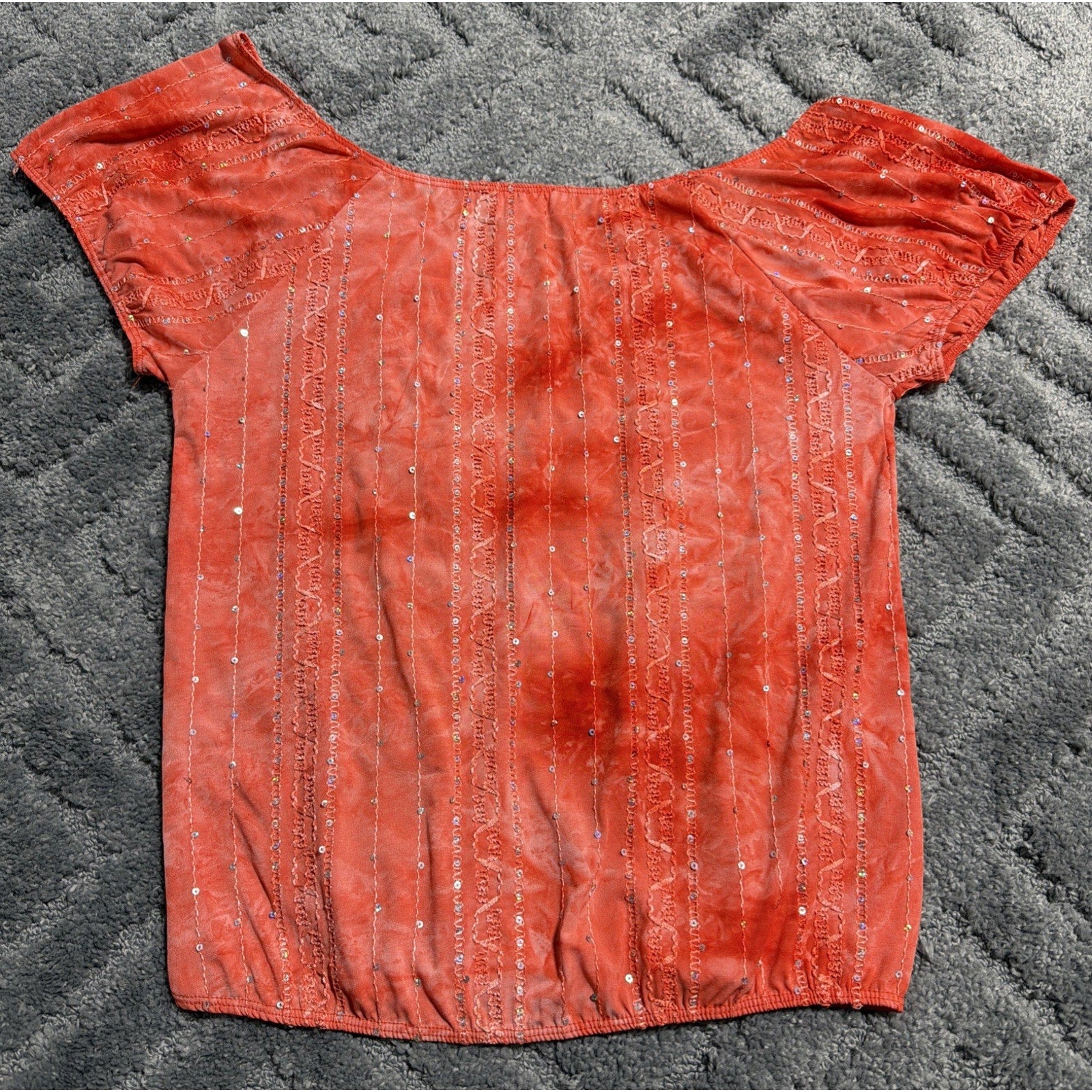 Lavish Top Vintage Sequins Space Dyed Made in the USA Medium