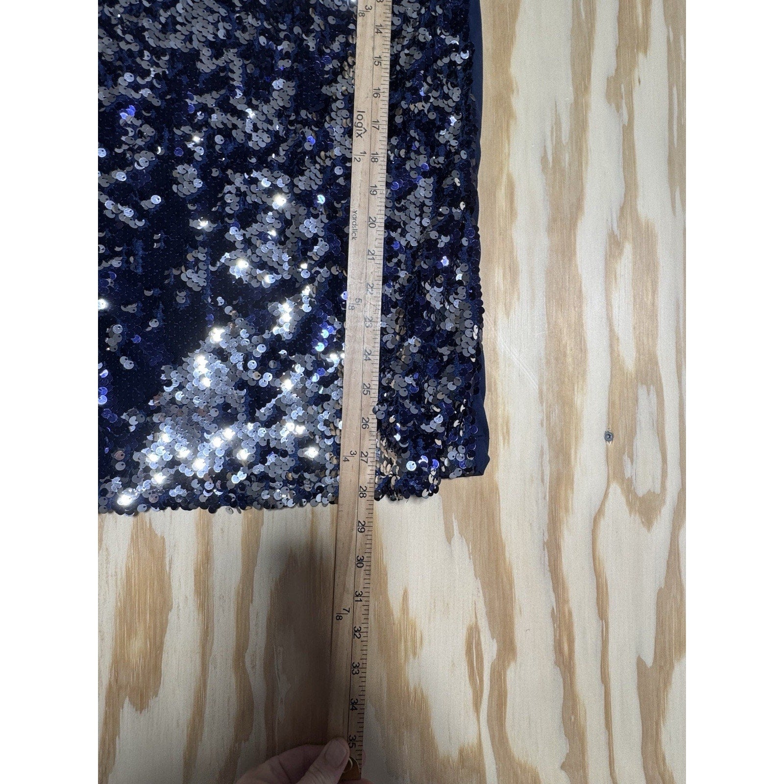 Sequined Dress Navy Blue Wonder Nation Girls Large (10/12)