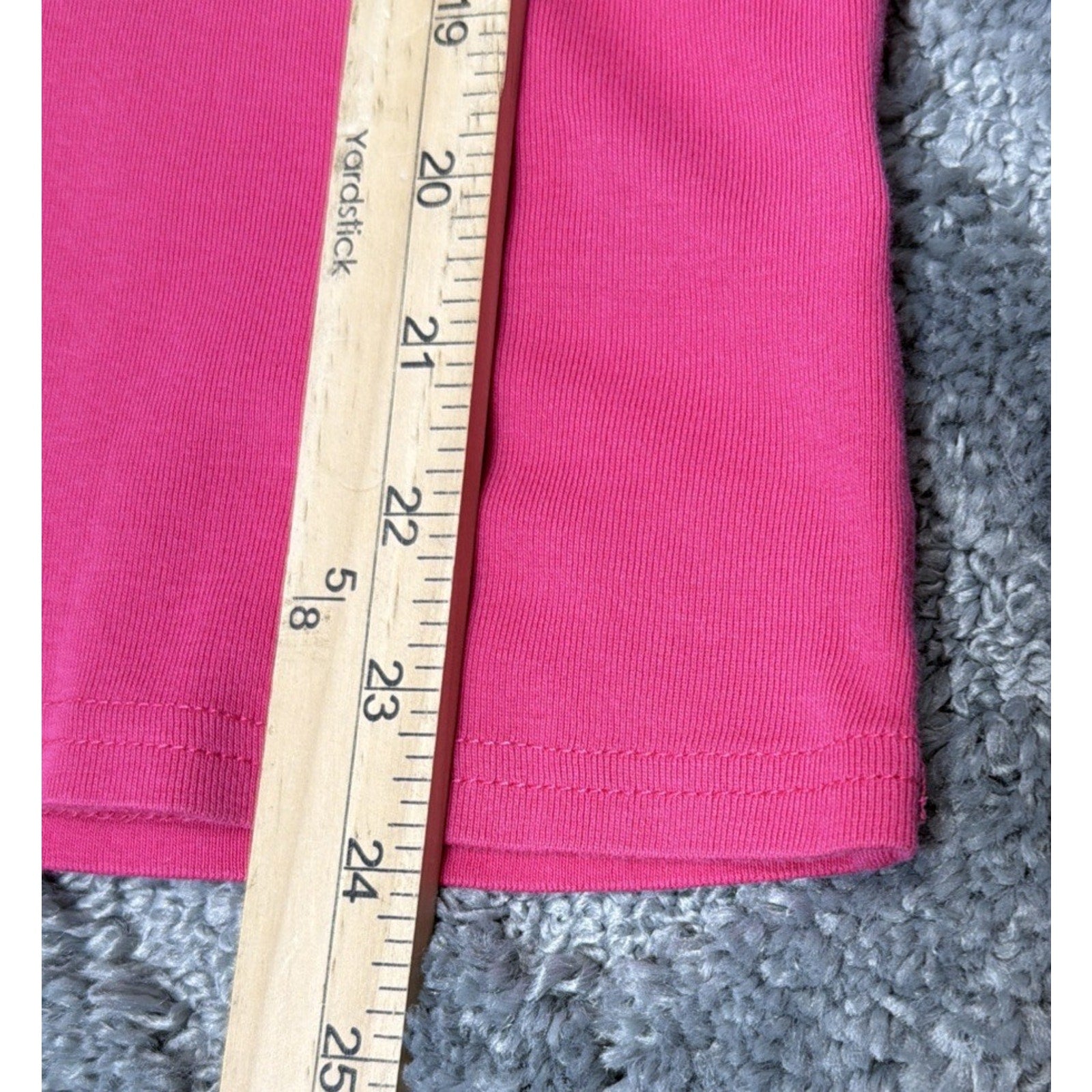 Lauren Ralph Lauren Women's L Fuscia Scoop Neck T Shirt Plain Tee Short Sleeve