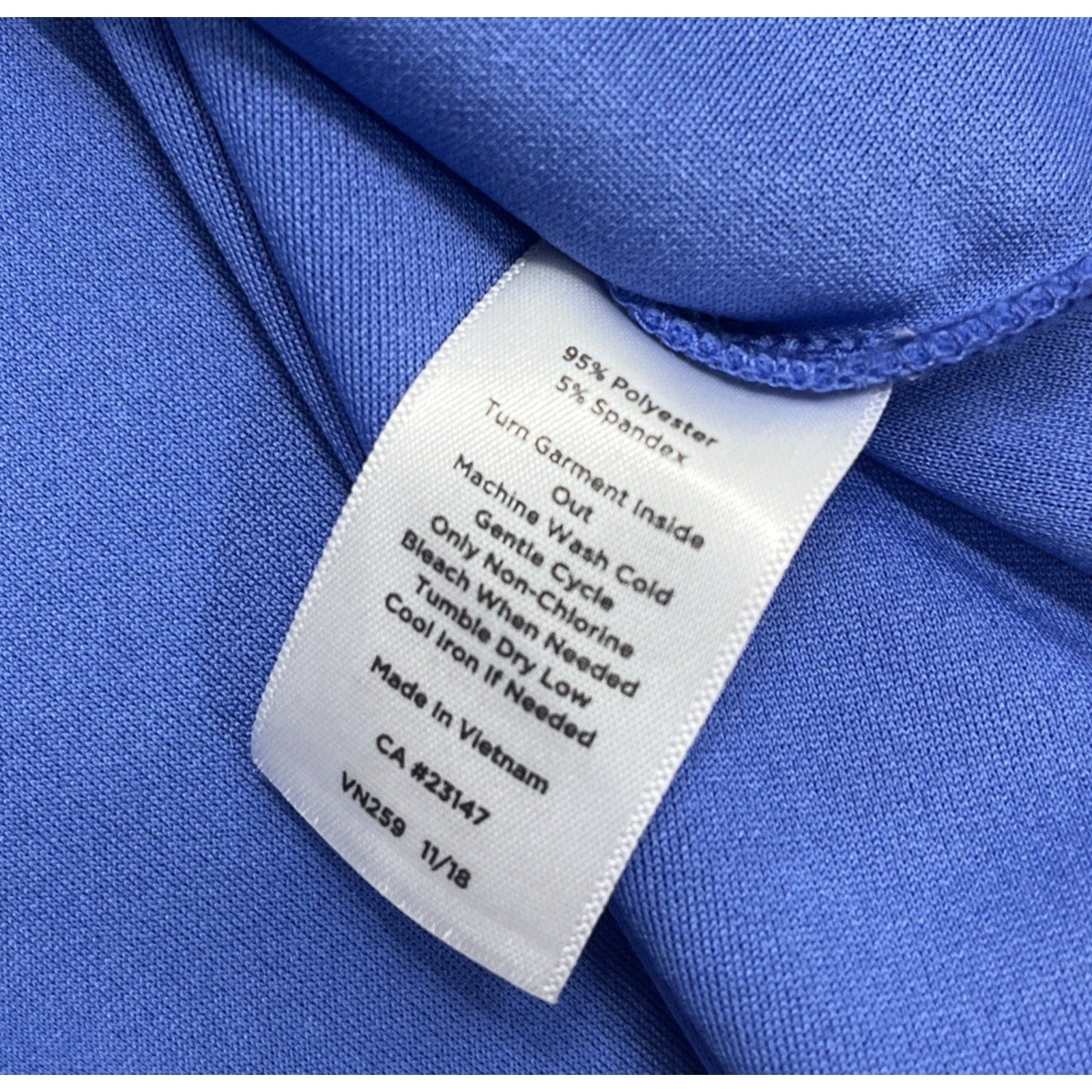 Talbots Top Women’s Large Lapis Tie Front Tank V Neck Sleeveless Peplum