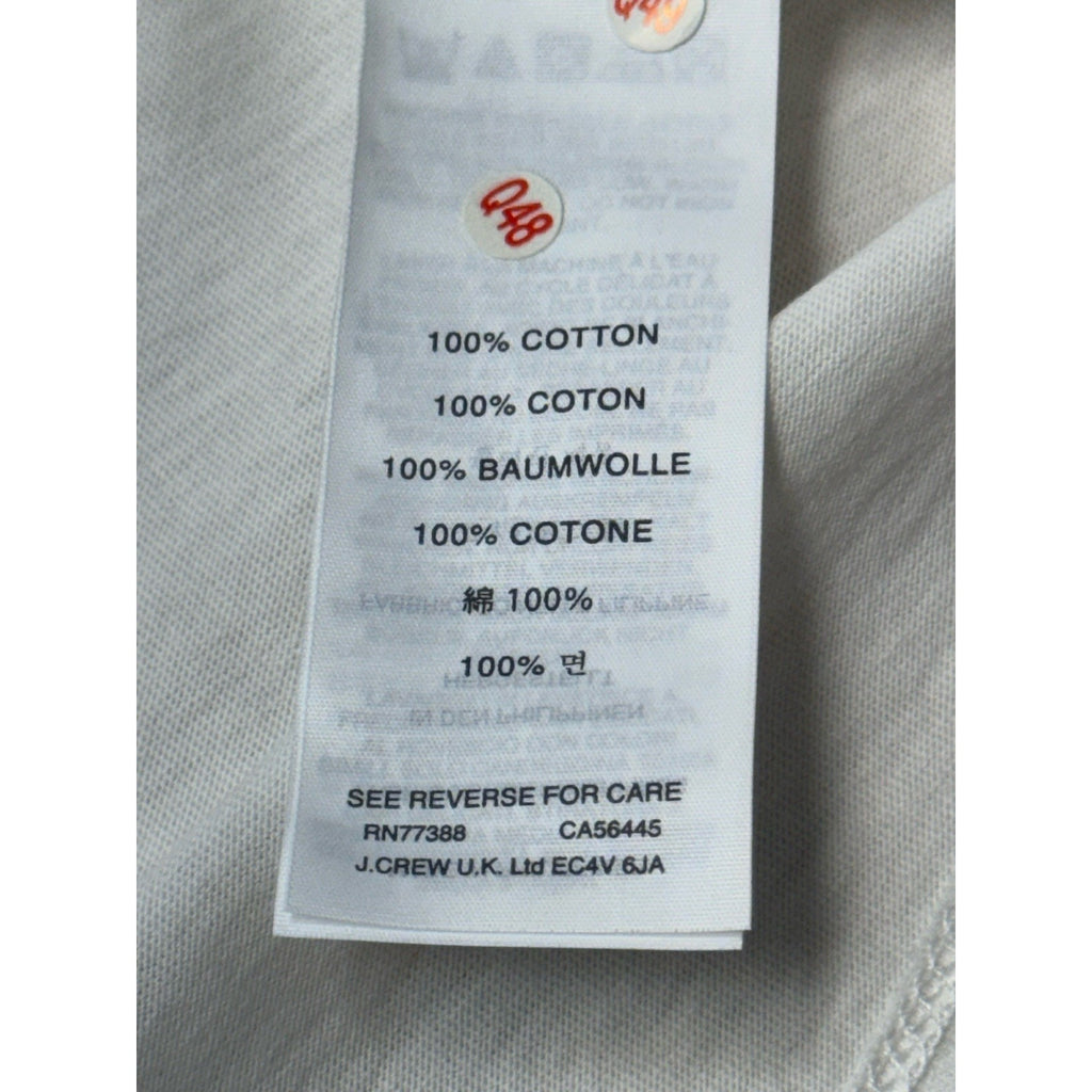 J Crew V-Neck T-Shirt White Broken In 100% Cotton Men’s XL NWT