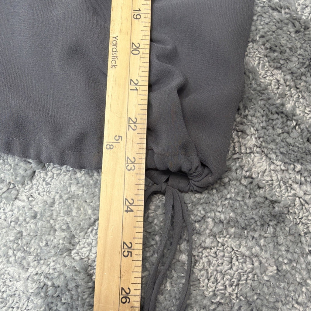 Banana Republic Womens Top SP Gray Solid Blouse Shirt Sleeveless Silk Casual