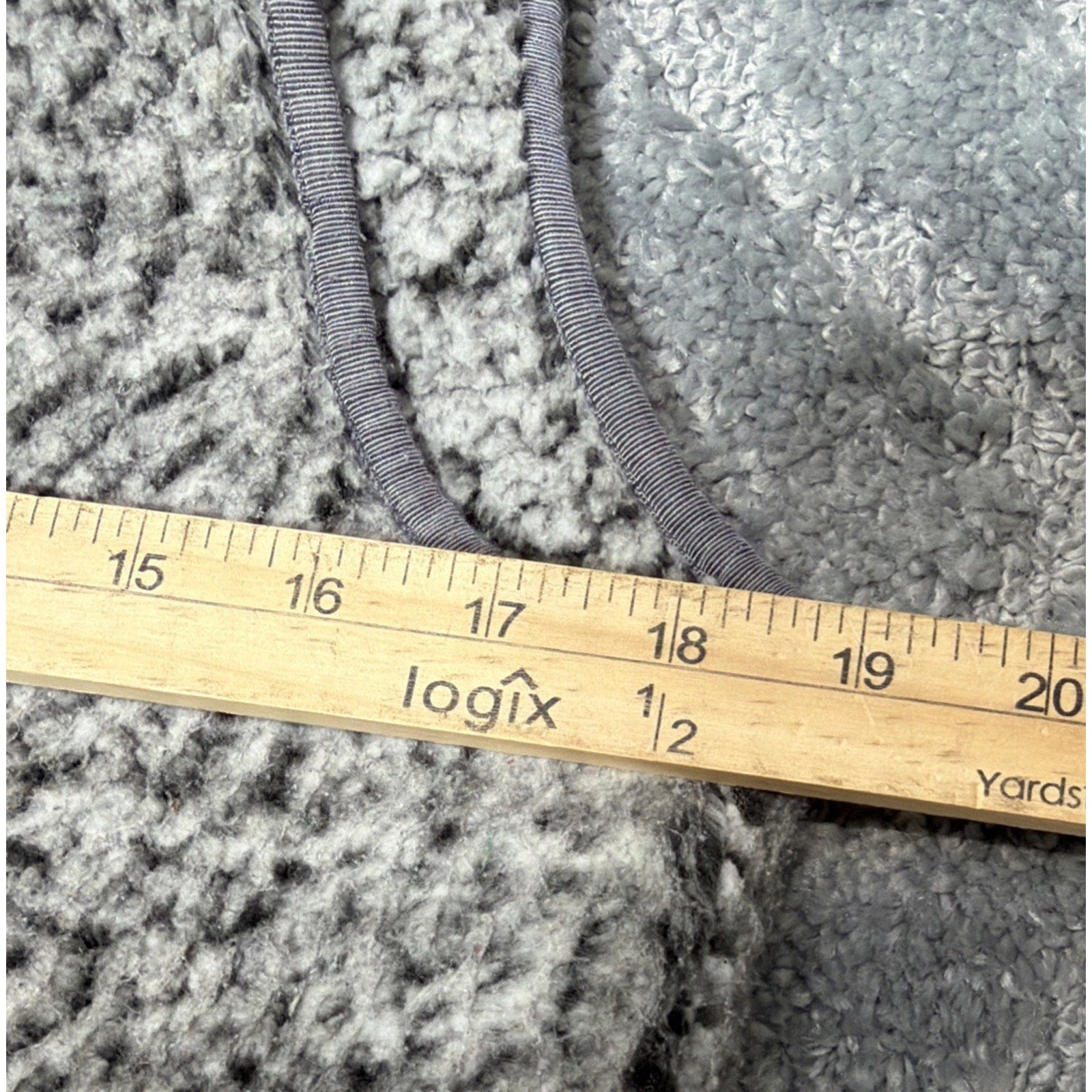 Thread and Supply Teaddy Bear Faux Fur Sherpa Vest Full Zip Gray Size Small
