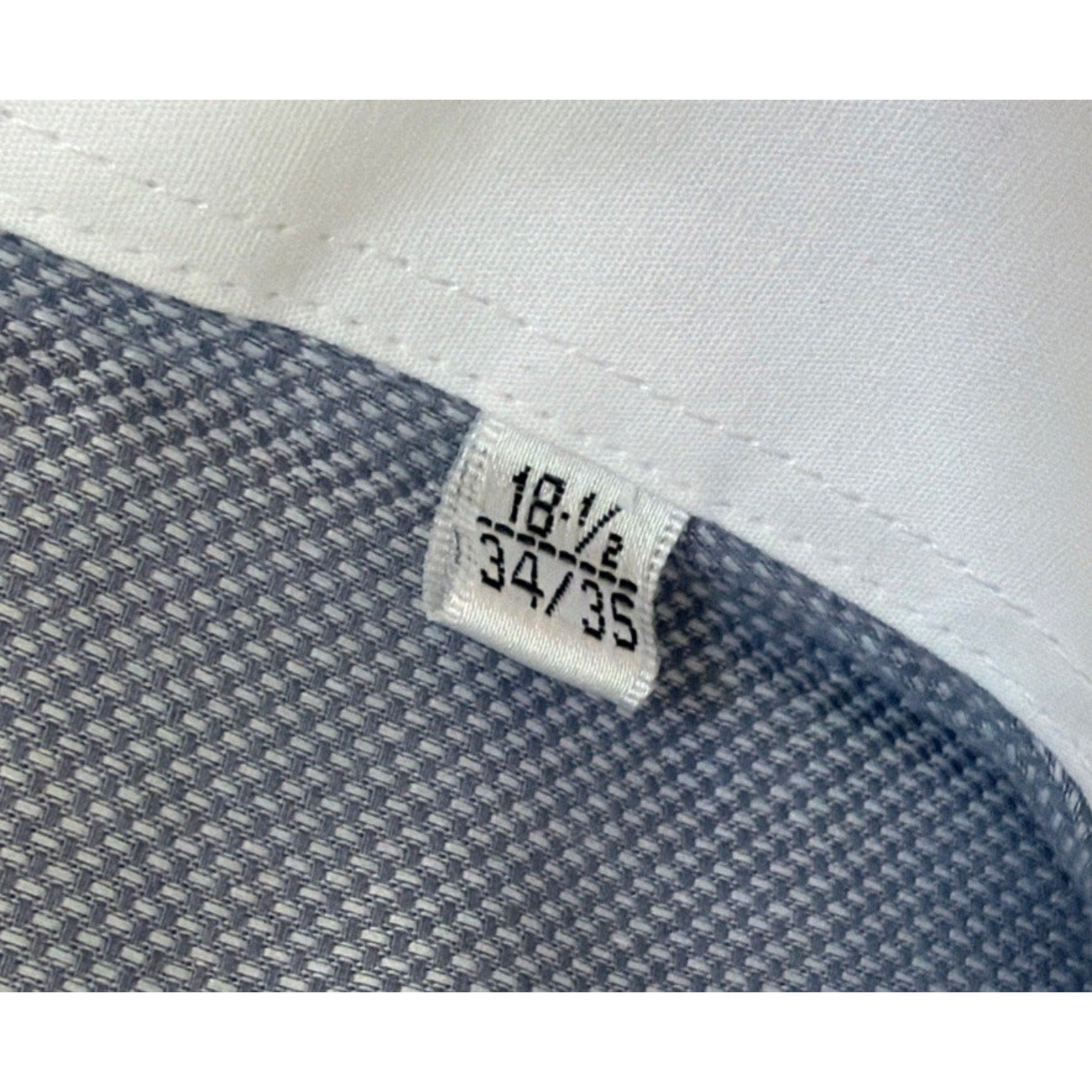 Steven Land Men’s 18.5 34/35 French Cuff Dress Shirt Blue White Contrast NWT
