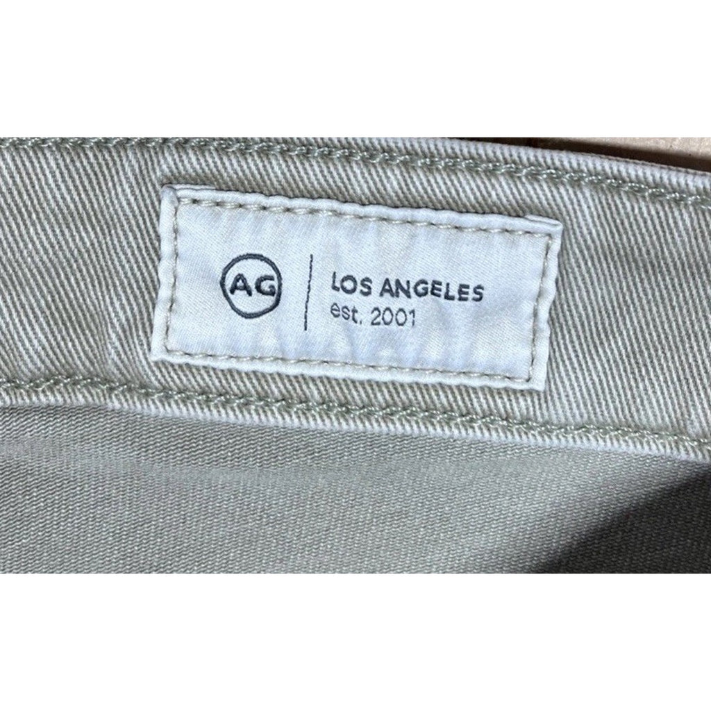 AG Adriano Goldschmied Women's Mari Crop high-rise Jeans, size 25x27, Olive