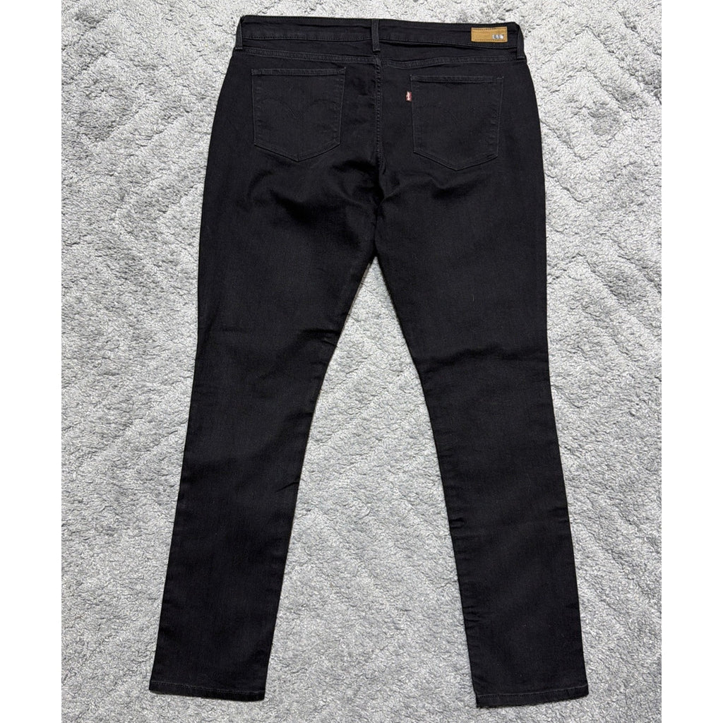 LEVI'S Womens Demi Curve Mid Rise Skinny Jeans 16/33 Black Cotton NWOT
