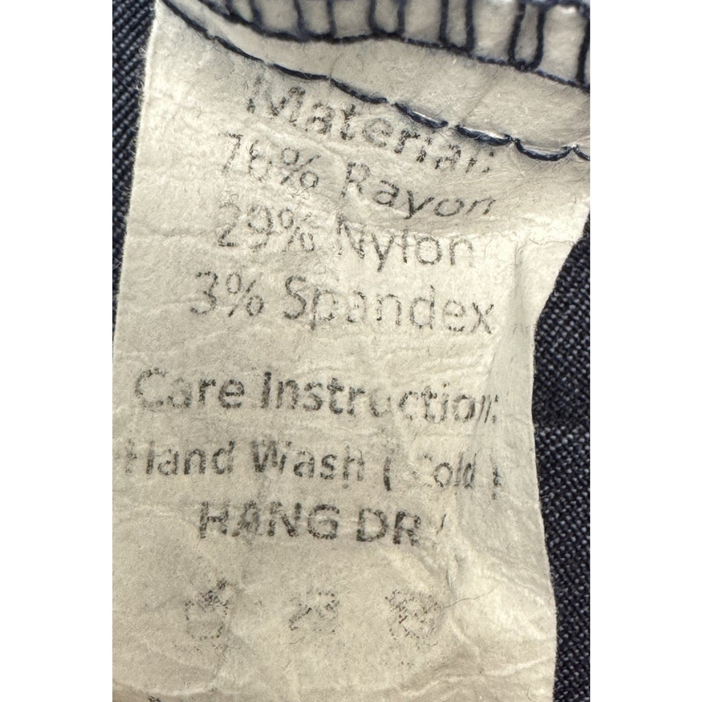 Popana Blue Stretch Comfort Casual Elastic Waist Cropped Women’s Size Large