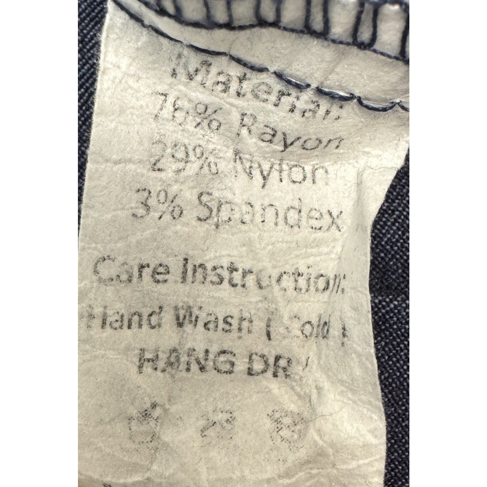 Popana Blue Stretch Comfort Casual Elastic Waist Cropped Women’s Size Large