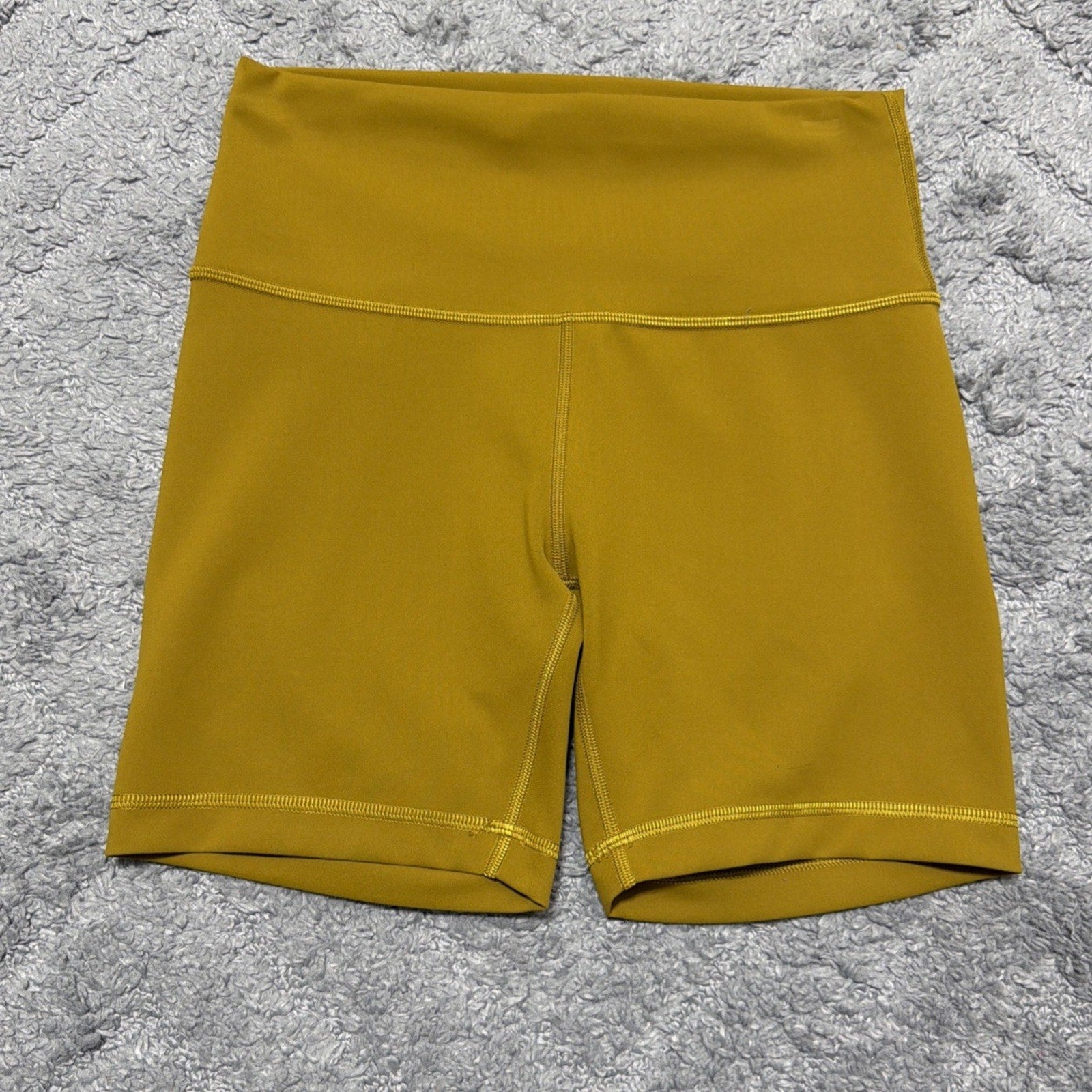 Lululemon Athletica Align High Rise 8” Inseam Shorts Mustard Yellow Womens 8