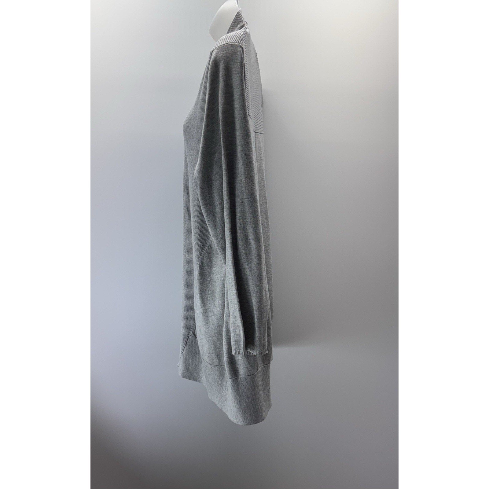 Chicos Sweater Gray Open Cardigan Casual Neutral Women’s Size 3/XL