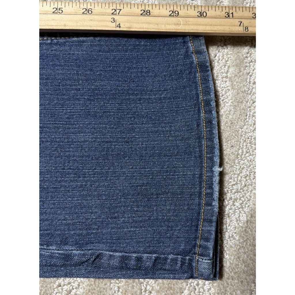 Aeropostale Womens Hailey Flare Jeans Size 7/8 Short Blue Dark Denim Y2K Casual