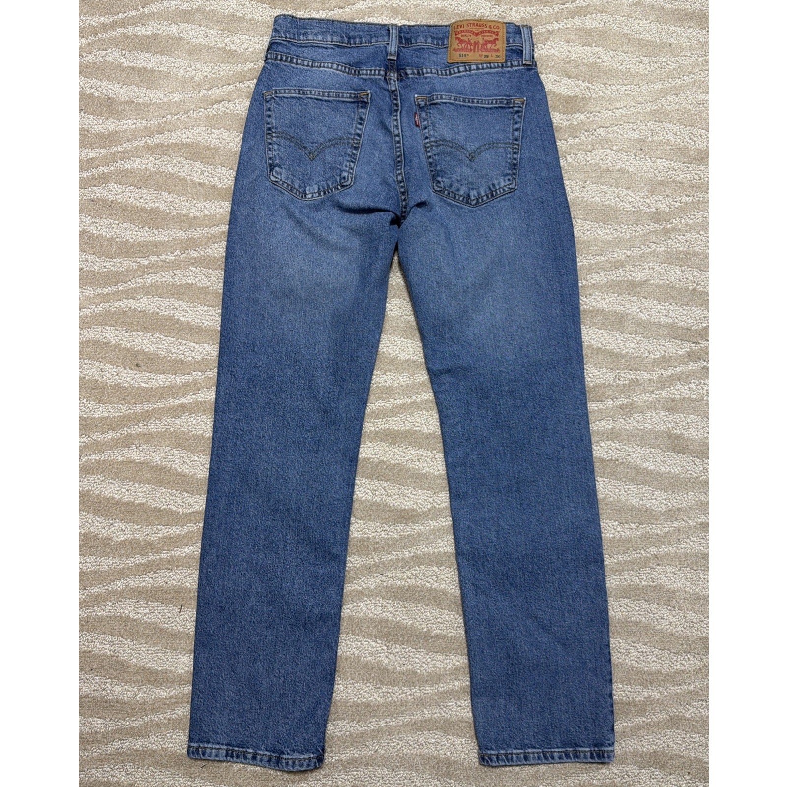 Levis 514 Jeans Men 29x30 Straight Fit Denim Stone Wash Slim Fit Stretch