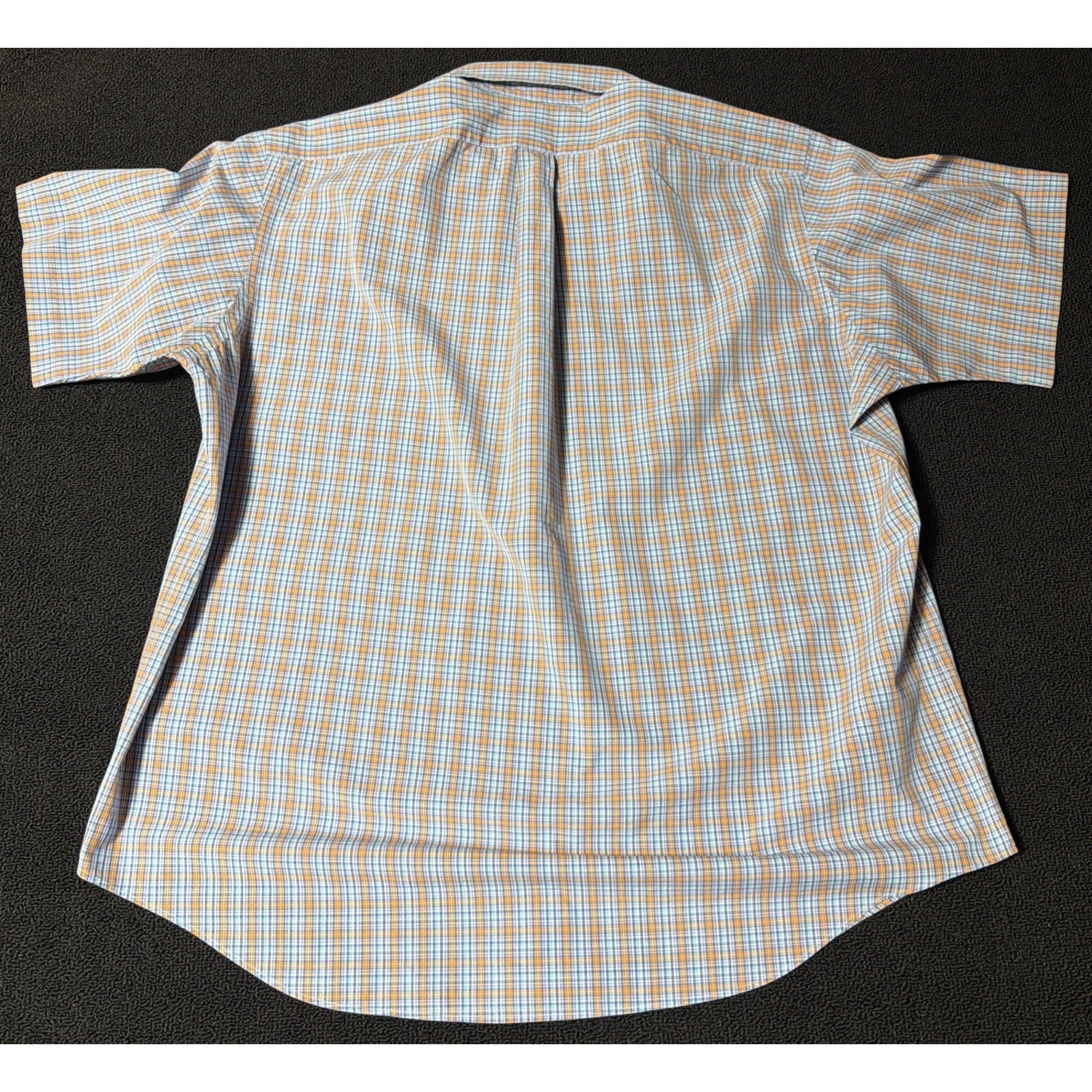 Ralph Lauren Shirt Mens Big 2XL Blue Plaid Classic Fit Button Preppy Collar