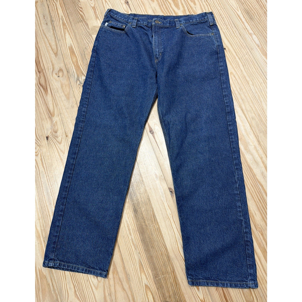 Carhartt Men's Size *42x32 B460 DVB Dark Wash Blue Relaxed Fit Jeans
