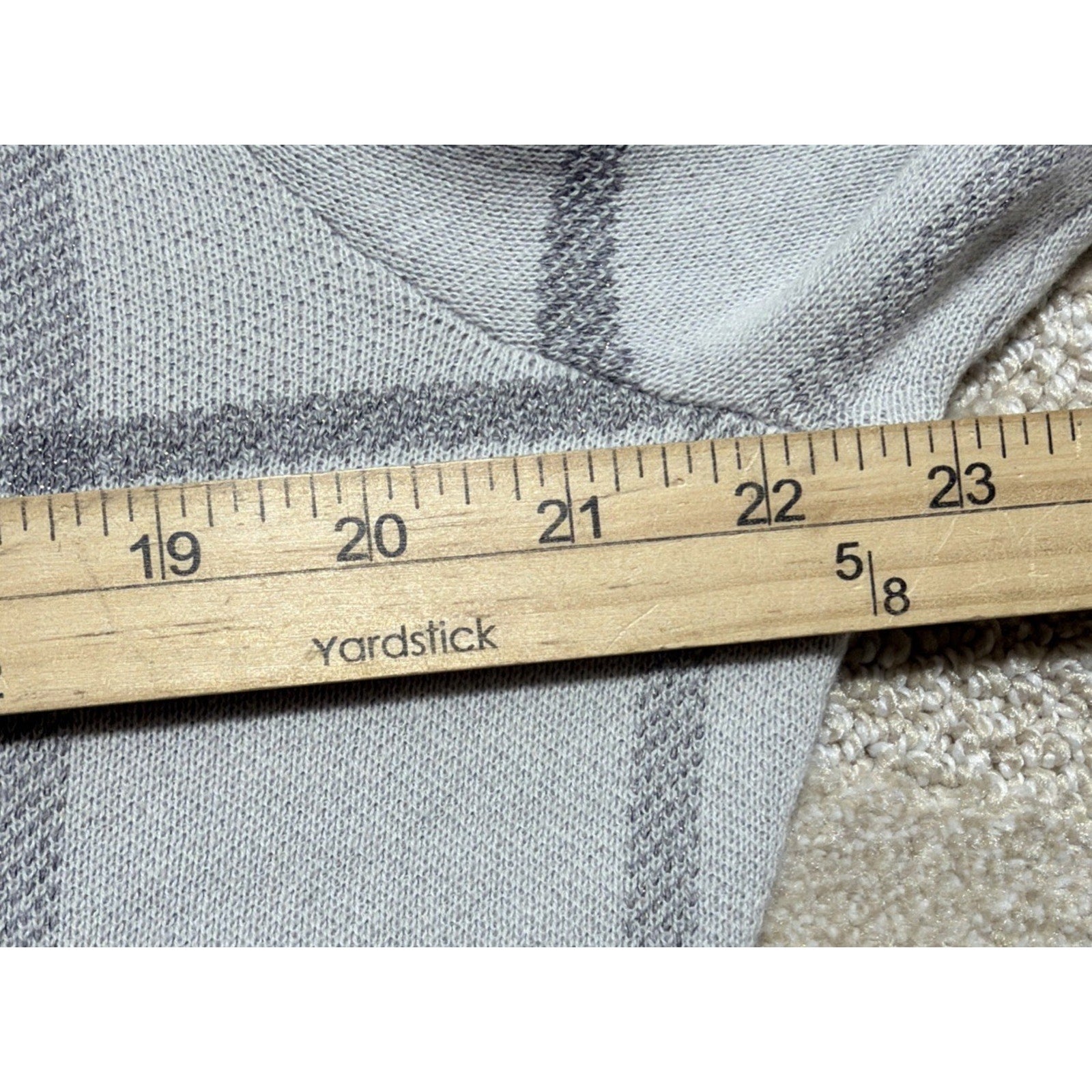 Ann Taylor Factory Windowpane Cardigan Sweater XL Gray White Button Front NWT