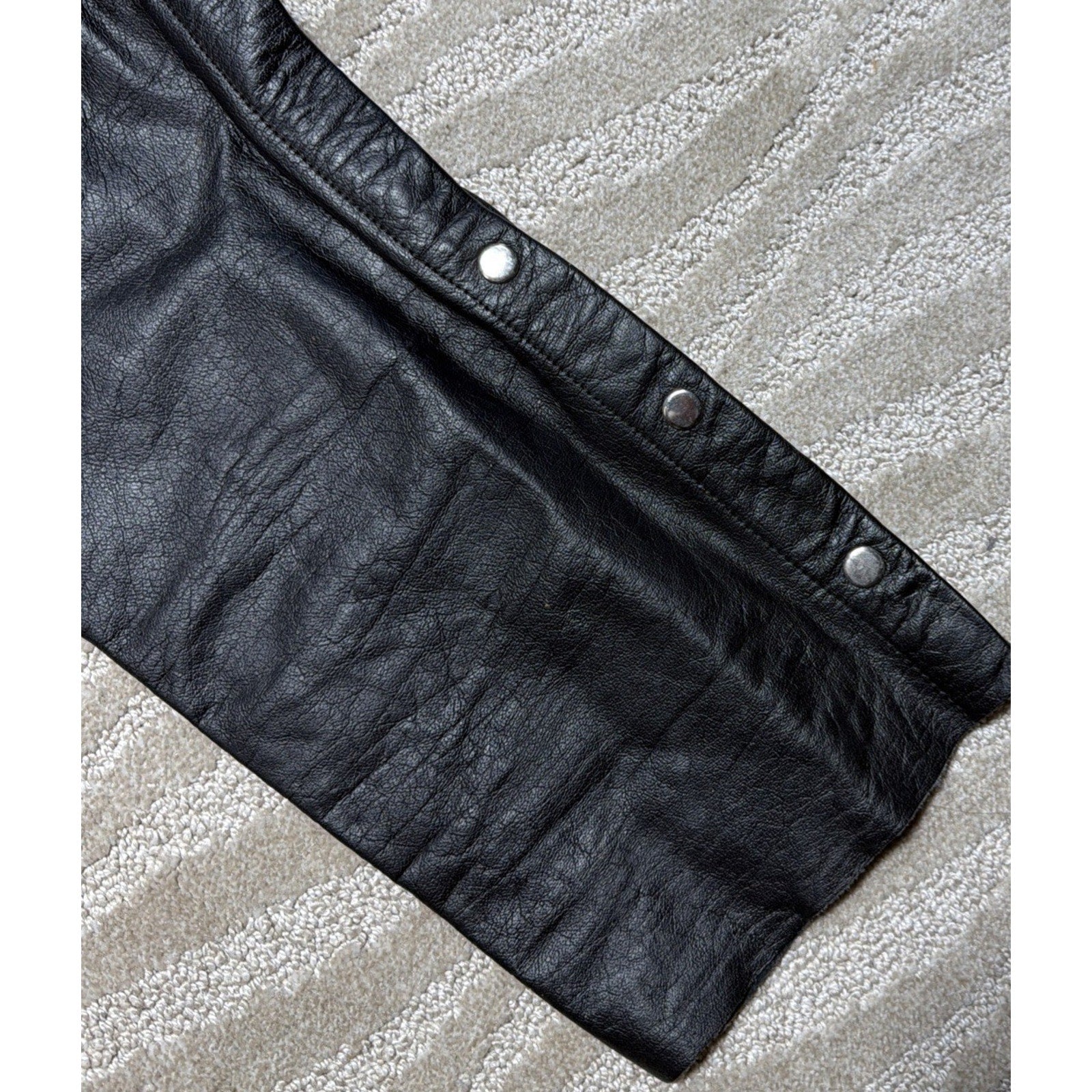 Hot Leathers Unisex S Chaps Adjustable Waist Cowboy Motorcycle Biker Black