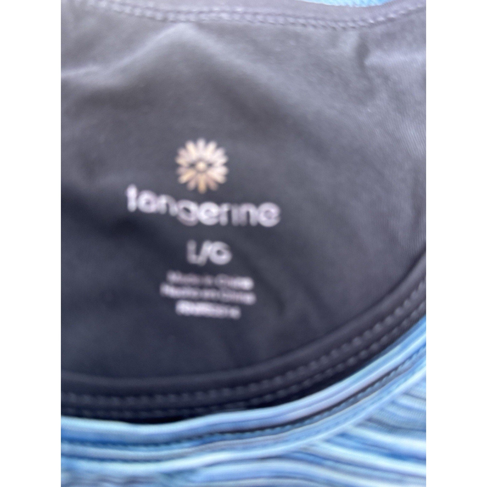 Tangerine Double Layer Teal Black Active Tank Women’s Size Large