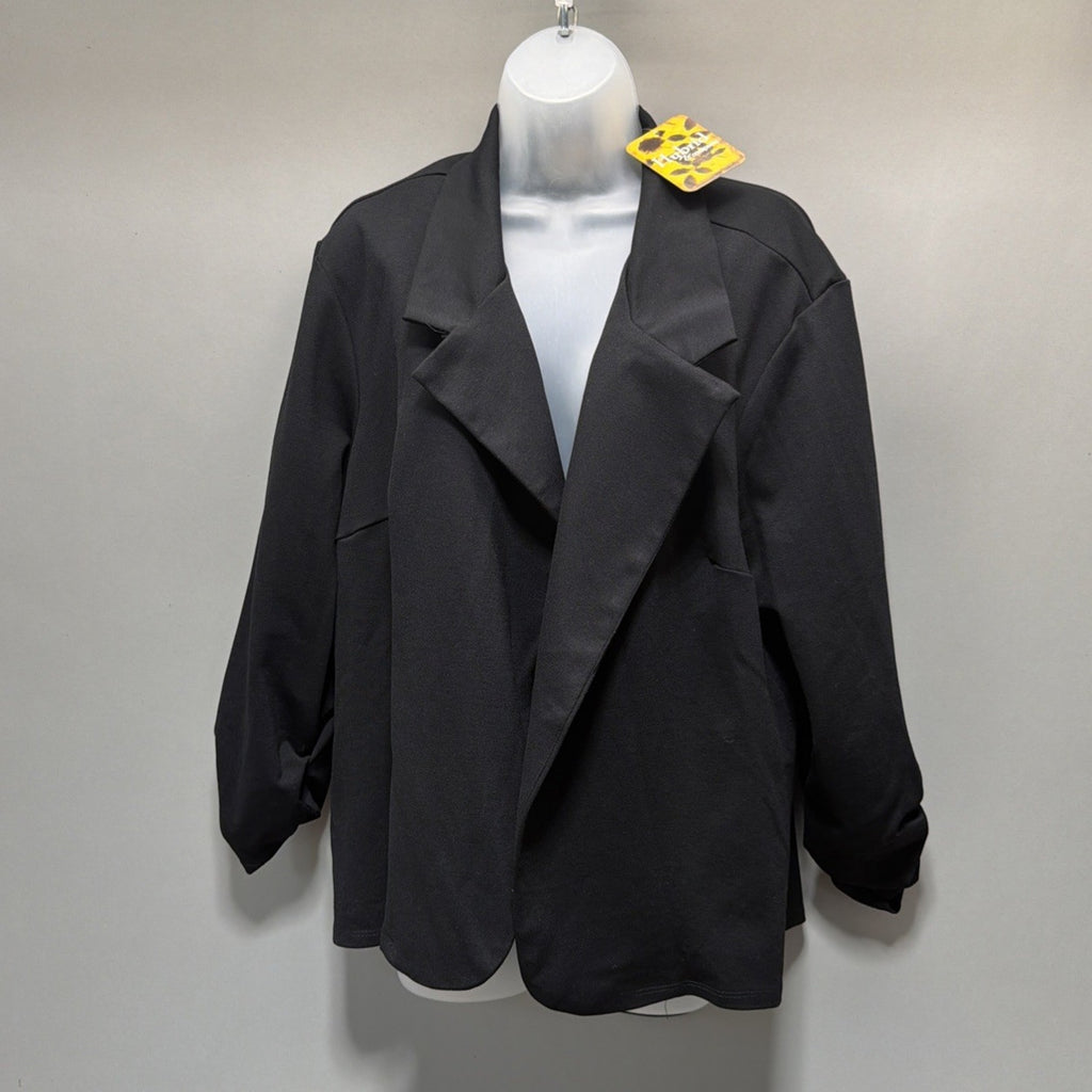 Hybrid & Company Womens Plus Size 3X Casual Work Office Blazer Jacket Black NWT