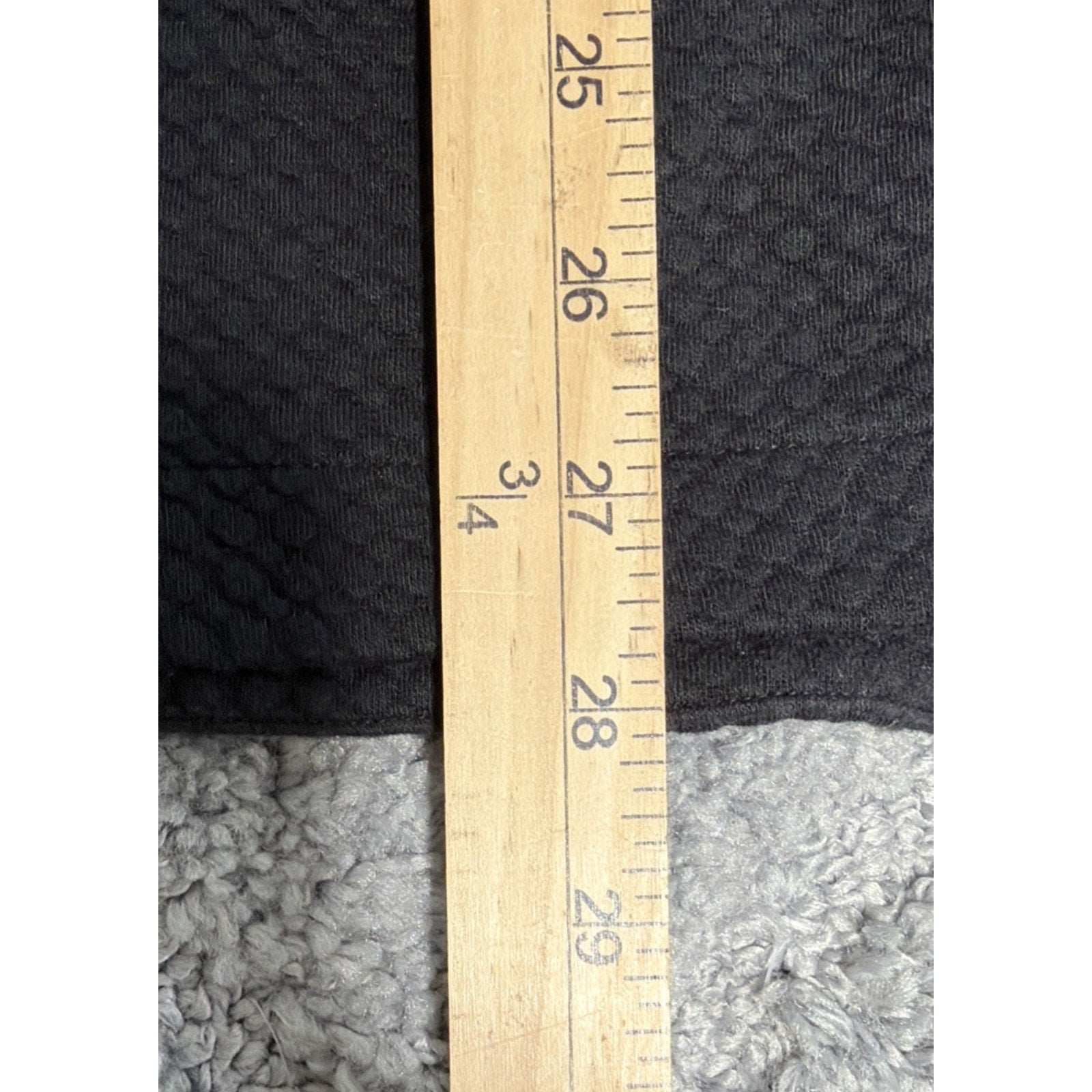 FLX Urban Commuter Waffle Knit Pullover Top Zip Pocket Black Size L