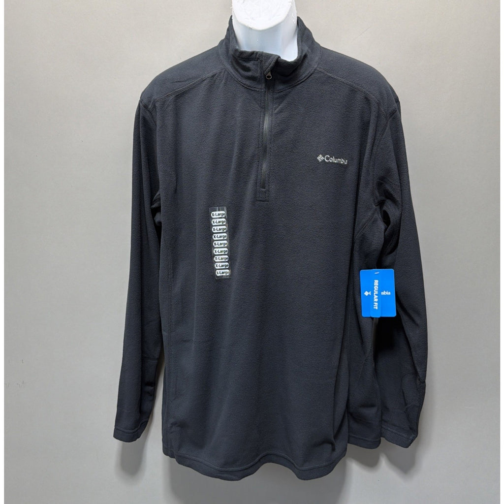 Columbia Mens “Pine Ridge Half Zip” Fleece Pullover L/S Black Size XL New NWT