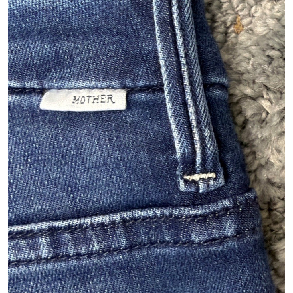 MOTHER Women's High Waisted Looker Ankle Fray Jeans in Tongue And Chic Size 25