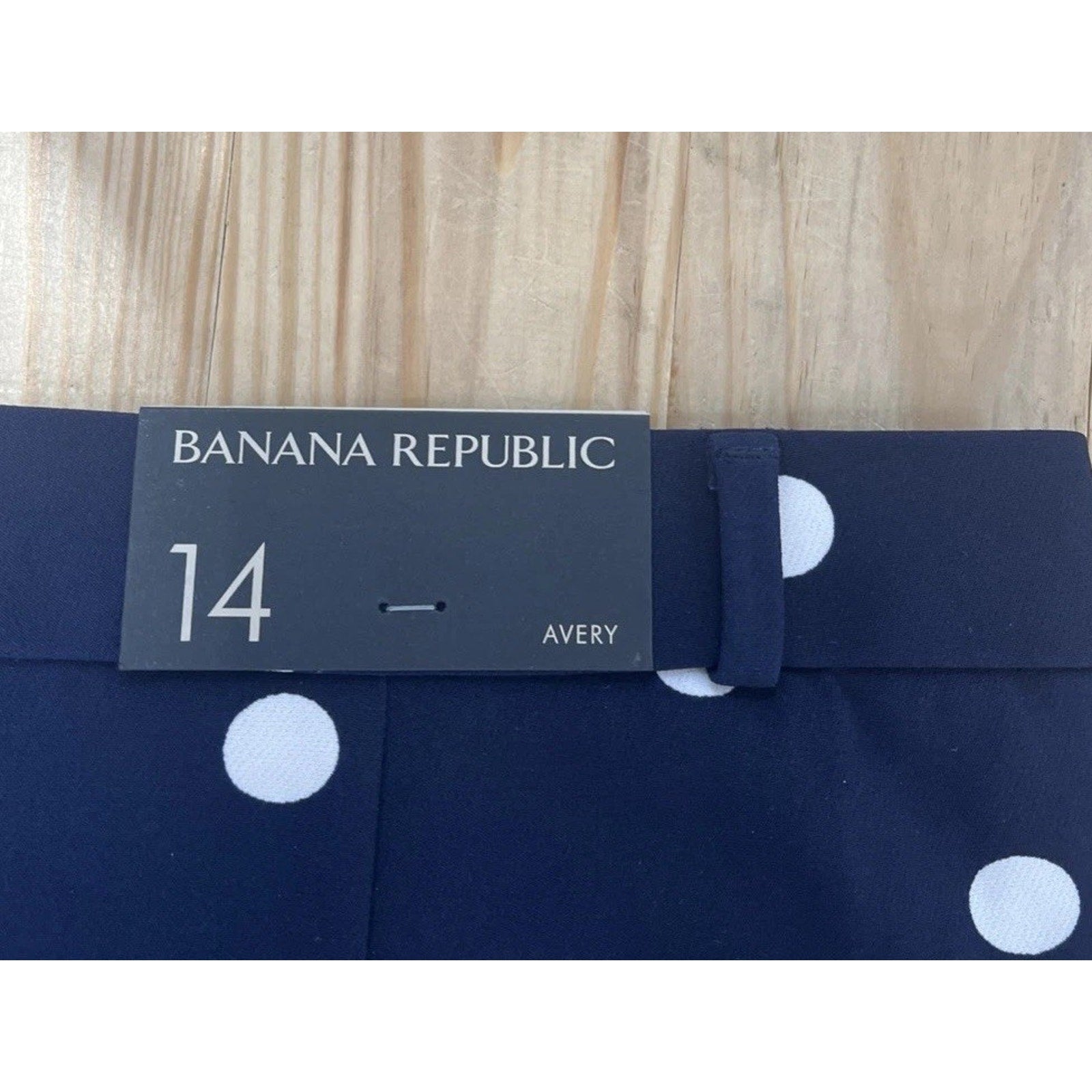 NWT Banana Republic Avery-Fit Dot Pant, Navy SIZE 14