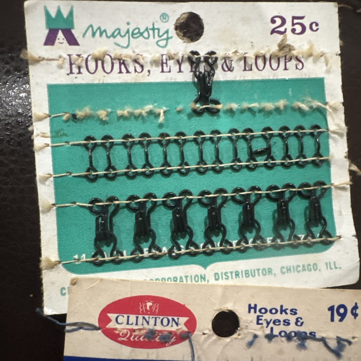 Vintage Sewing Hooks Eyes & Loops Lot of 5 Cards Majesty Prims Clinton Scovill