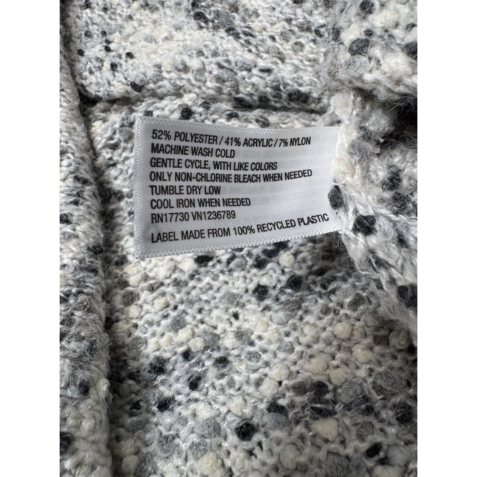 Xhilaration Gray Speckled Criss Cross Back High Low Sweater Oversized Women’s XL