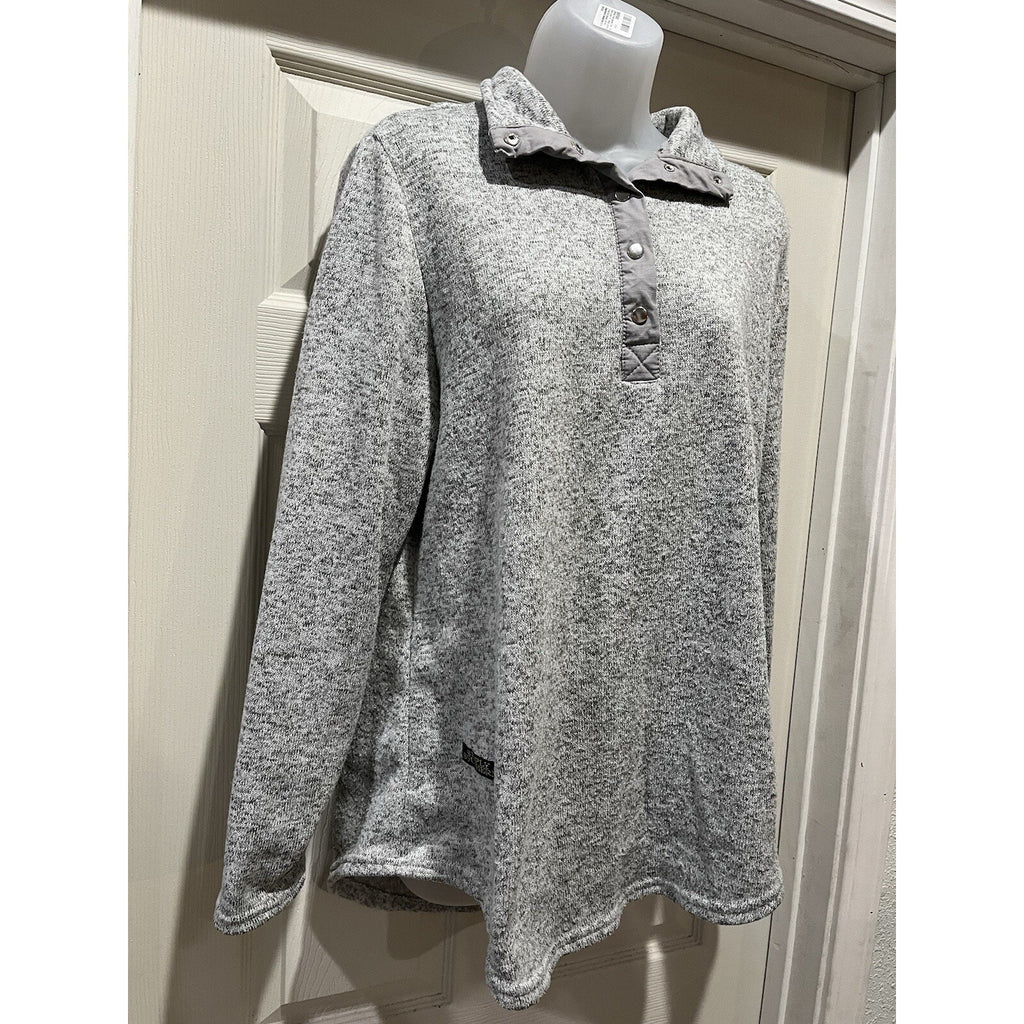 Simply Southern Sweater Women's XL Gray Pullover Long Sleeve Mock Neck Knit