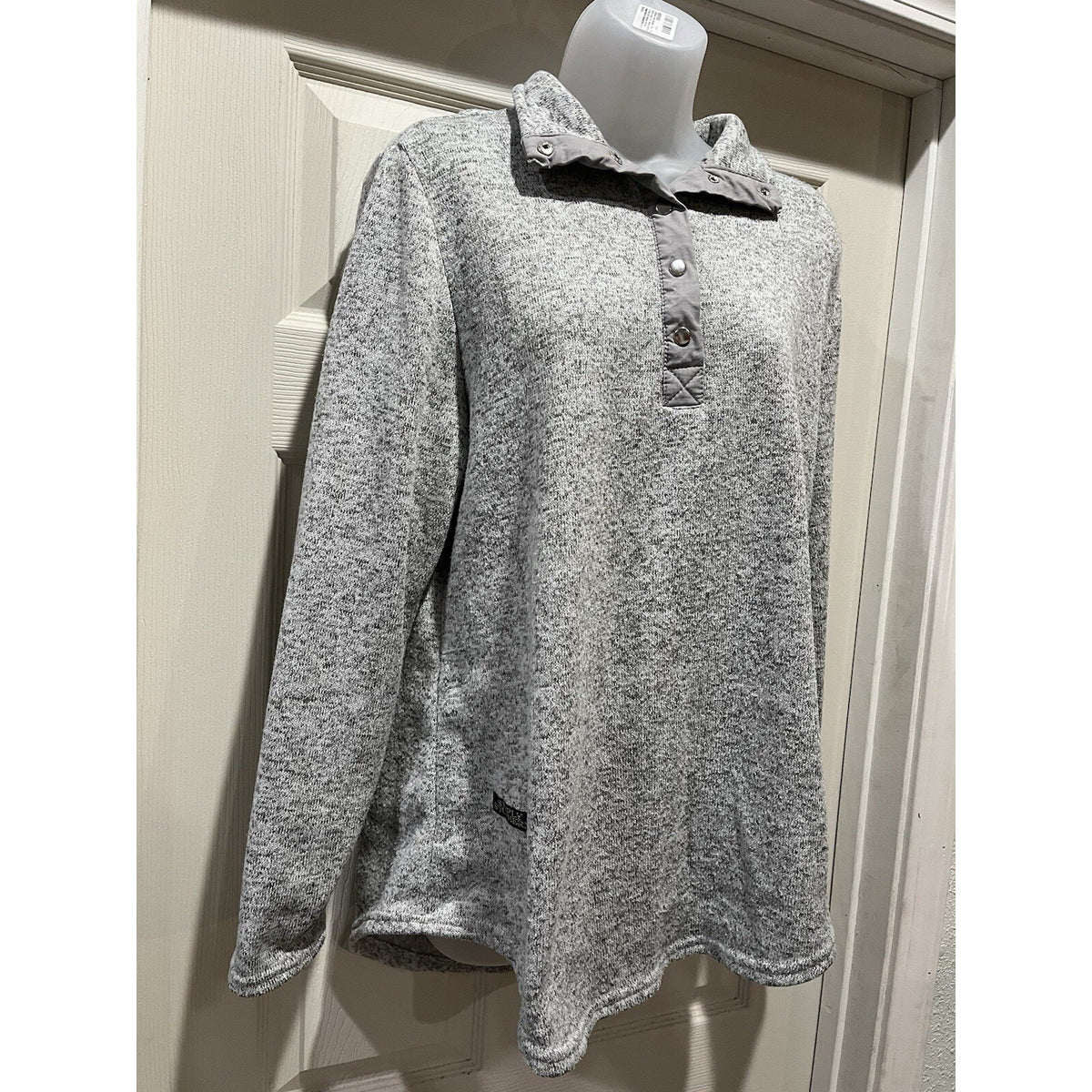 Simply Southern Sweater Women's XL Gray Pullover Long Sleeve Mock Neck Knit