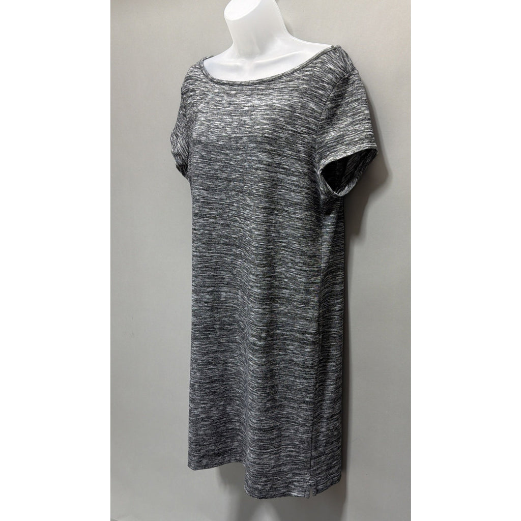 Ann Taylor Loft Size L Heathered Gray Casual Office Career T Shirt Dress