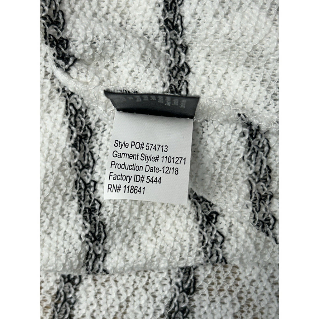 NWT Lane Bryant Open Front Cardigan White And Black 22/24 Long Duster Sweater.