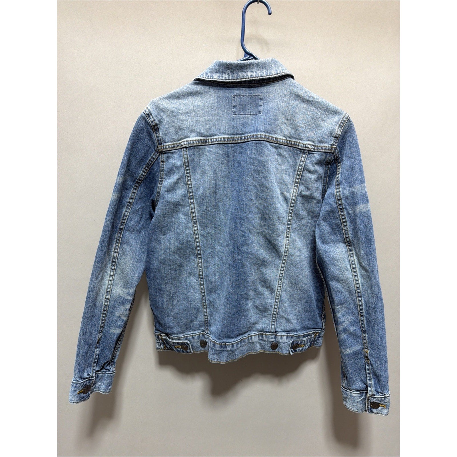 Aeropostale Denim Oversized Trucker Jacket Womens Small Blue Cotton